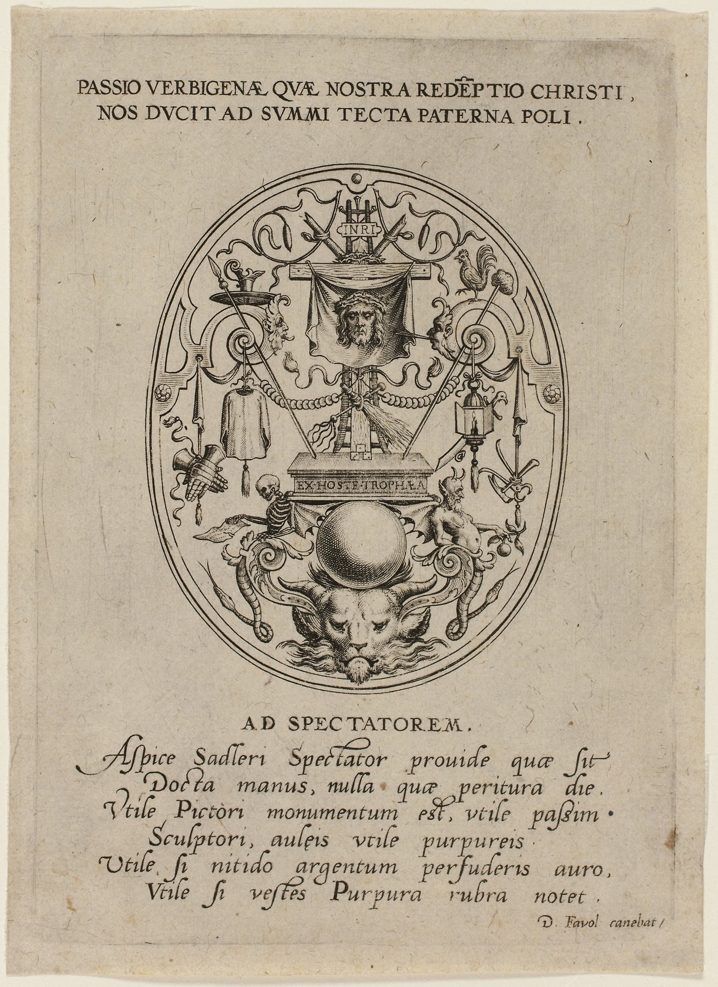 Title Page, from Passion of Christ - Jan Sadeler, the Elder (Flemish, 1550-1600), Poster Print Wall Art