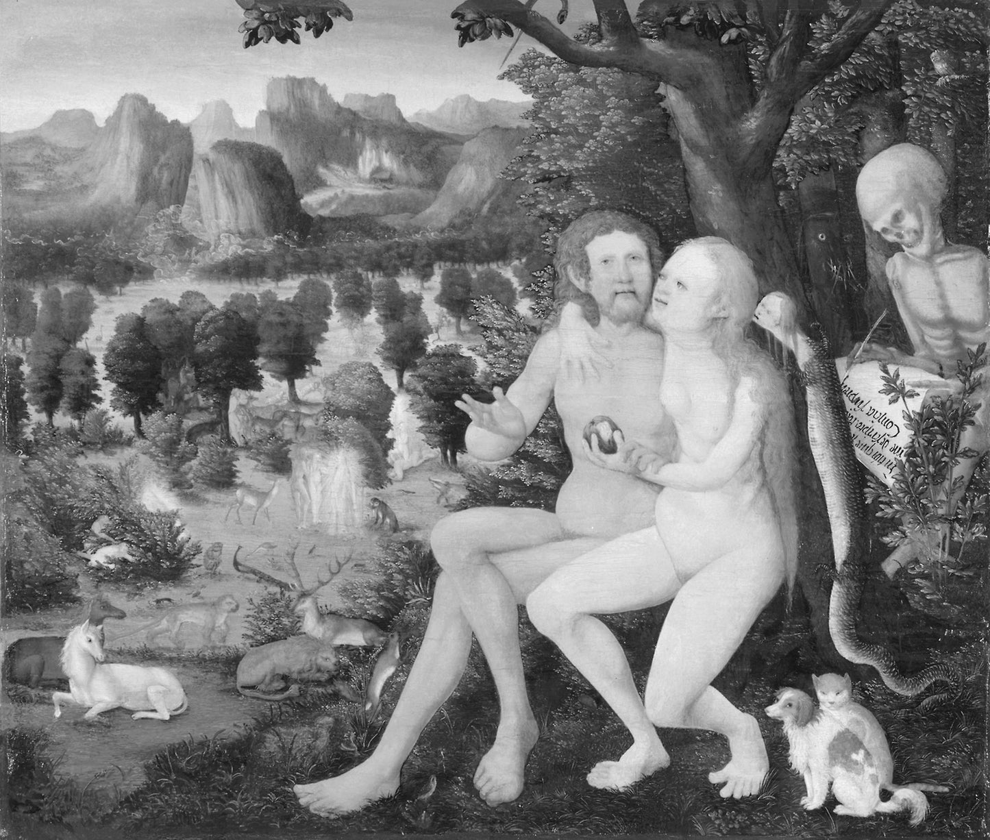 The Fall of Man with Scenes of the Creation - Attributed to Augustus Cordus, Poster Print Wall Art
