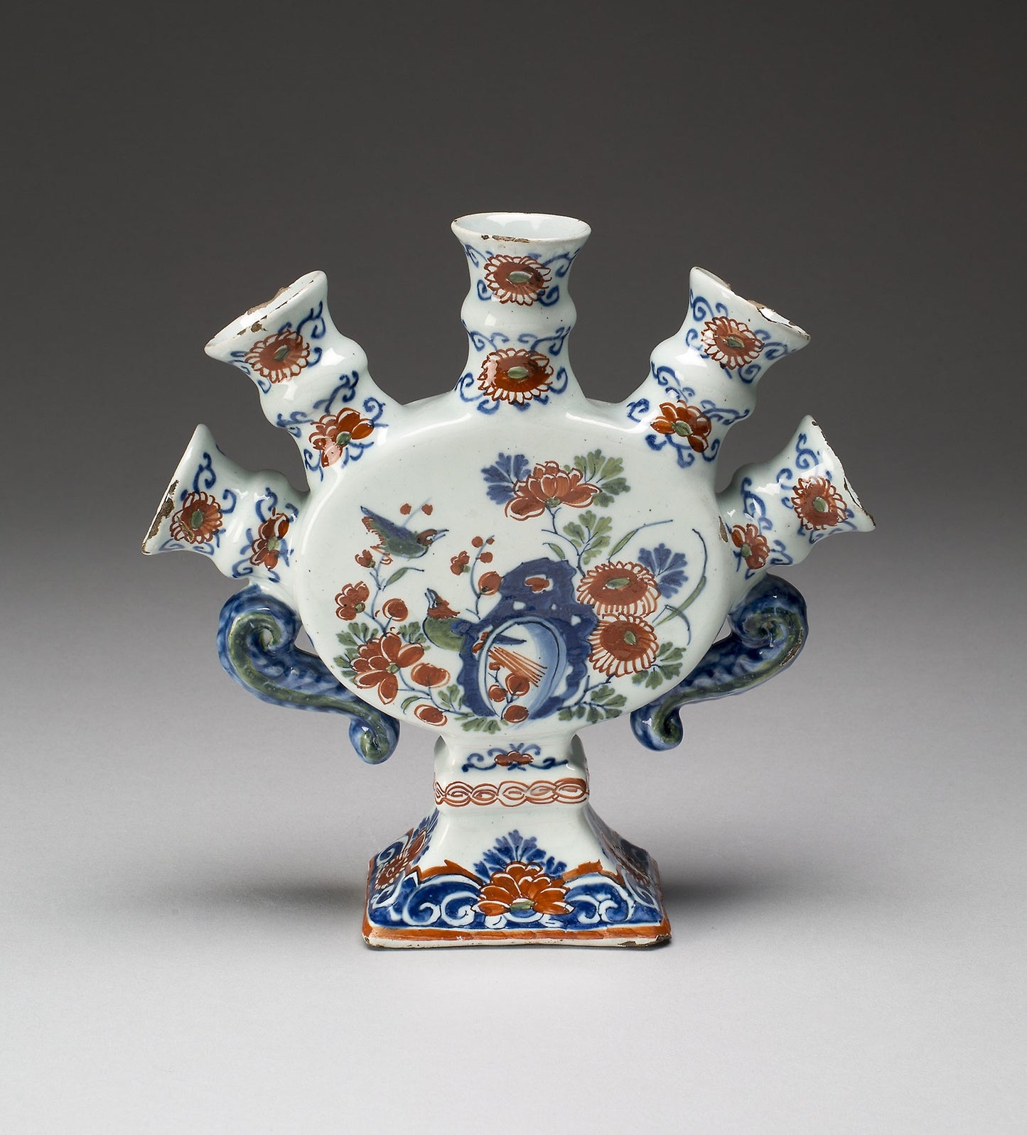 Flower Vase (one of a pair) - Netherlands, Delft, Poster Print Wall Art