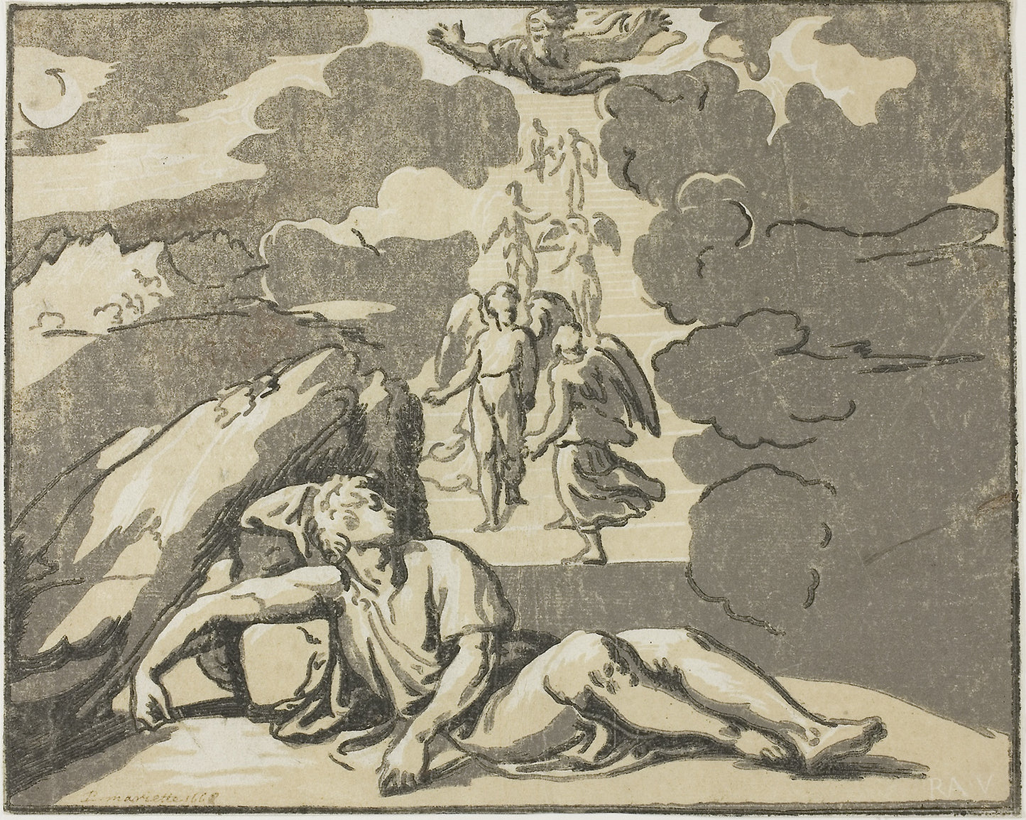 Jacob's Dream - Giuseppa Nicola Rossigliani (Italian, born c. 1510), Poster Print Wall Art