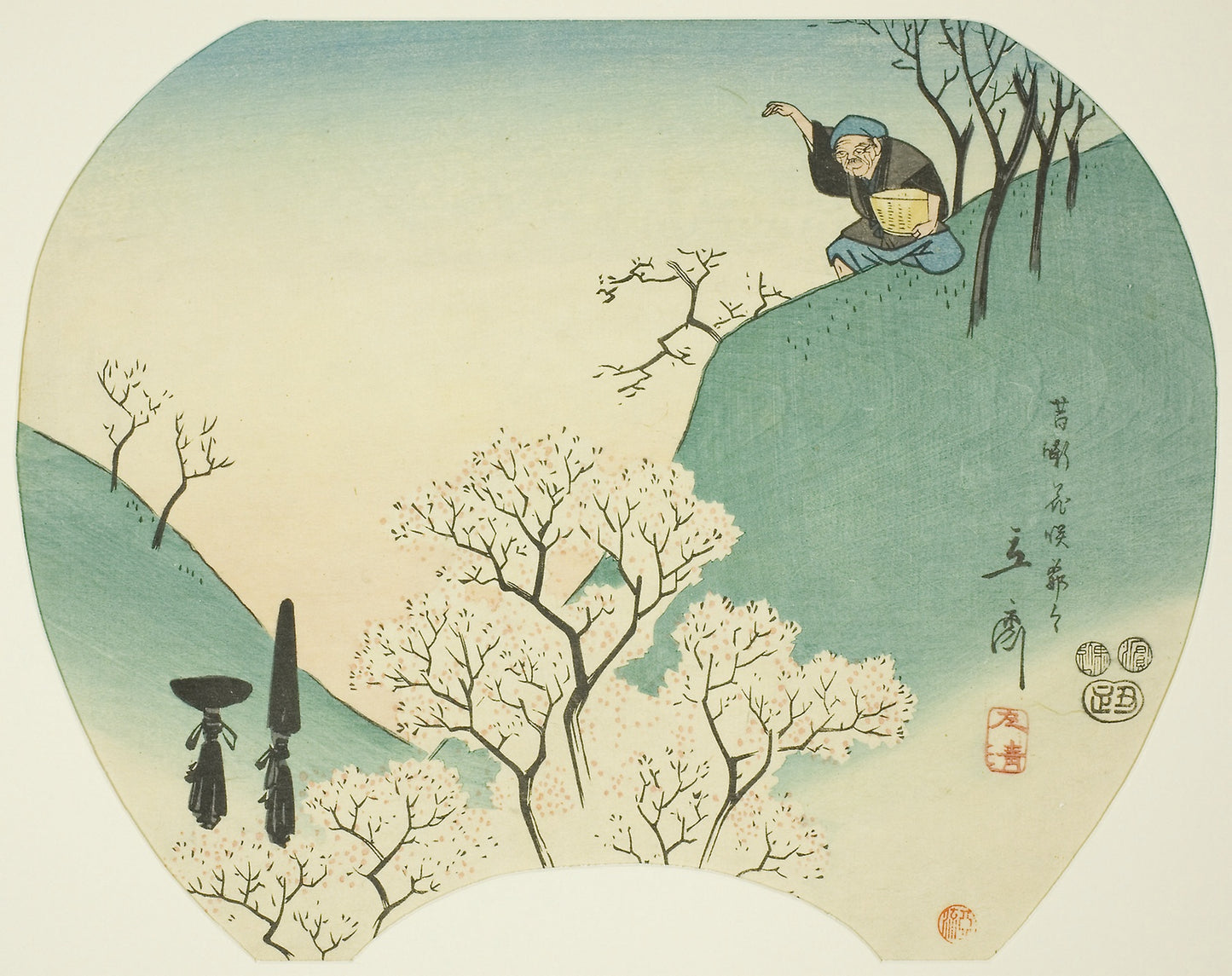 Ancient Story of the Old Man Who Made the Trees Blossom - Utagawa Hiroshige ?? ??, Poster Print Wall Art