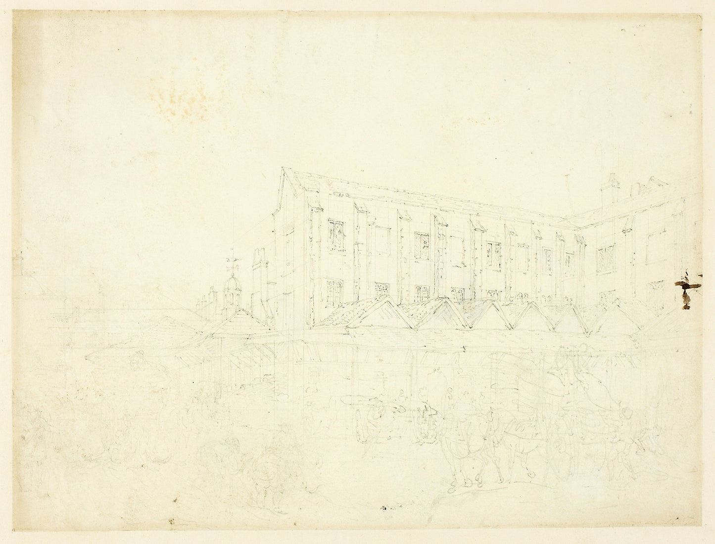 Study for Leaden Hall Market, from Microcosm of London - Augustus Charles Pugin (English, born France, 1762-1832), Poster Print Wall Art