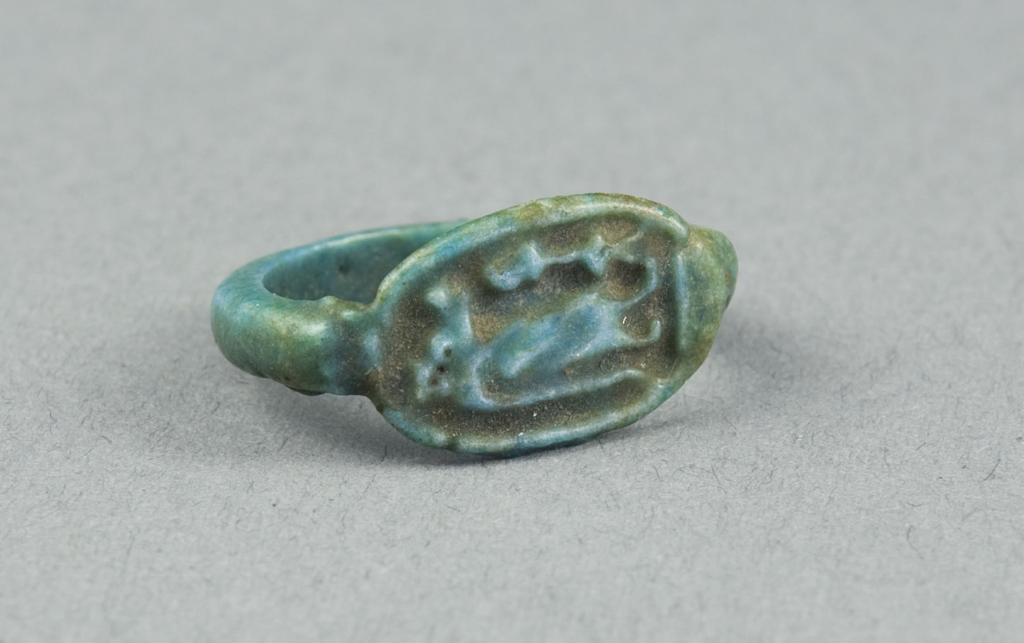 Ring - Figure of Tawaret (Thoeris), with sa (protection) sign - Egyptian, Poster Print Wall Art