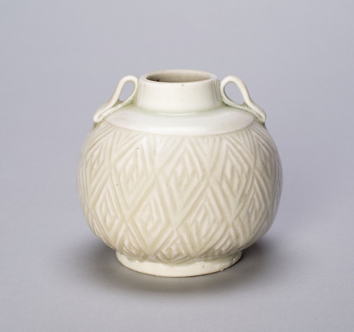 Globular Loop-Handled Jar with Diamond Pattern - China, Poster Print Wall Art