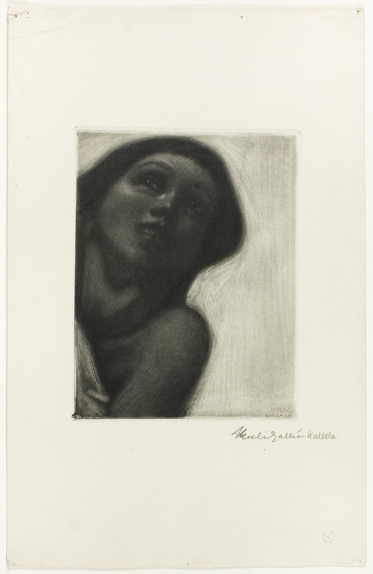 Girl's Face, from Spring Fresco of Jusélius Mausoleum - Axeli Gallen-Kallela, Poster Print Wall Art