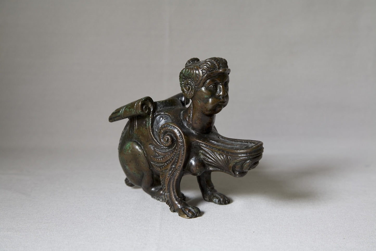 Oil Lamp in the Form of a Sphinx - Follower of Andrea Briosco, called Riccio, Poster Print Wall Art