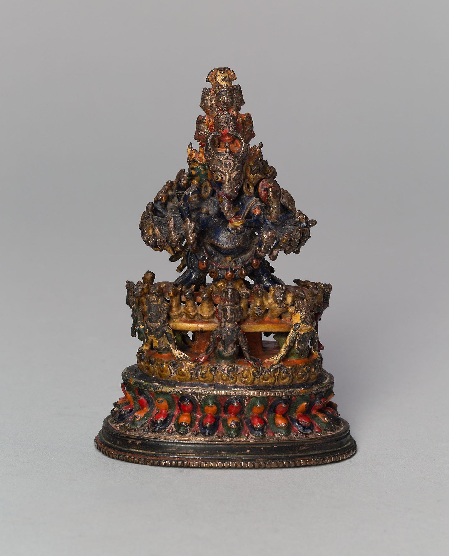 Buffalo-Headed Vajrabhairava, a Wrathful form of Bodhisattva Manjushri - Southern Tibet, Poster Print Wall Art