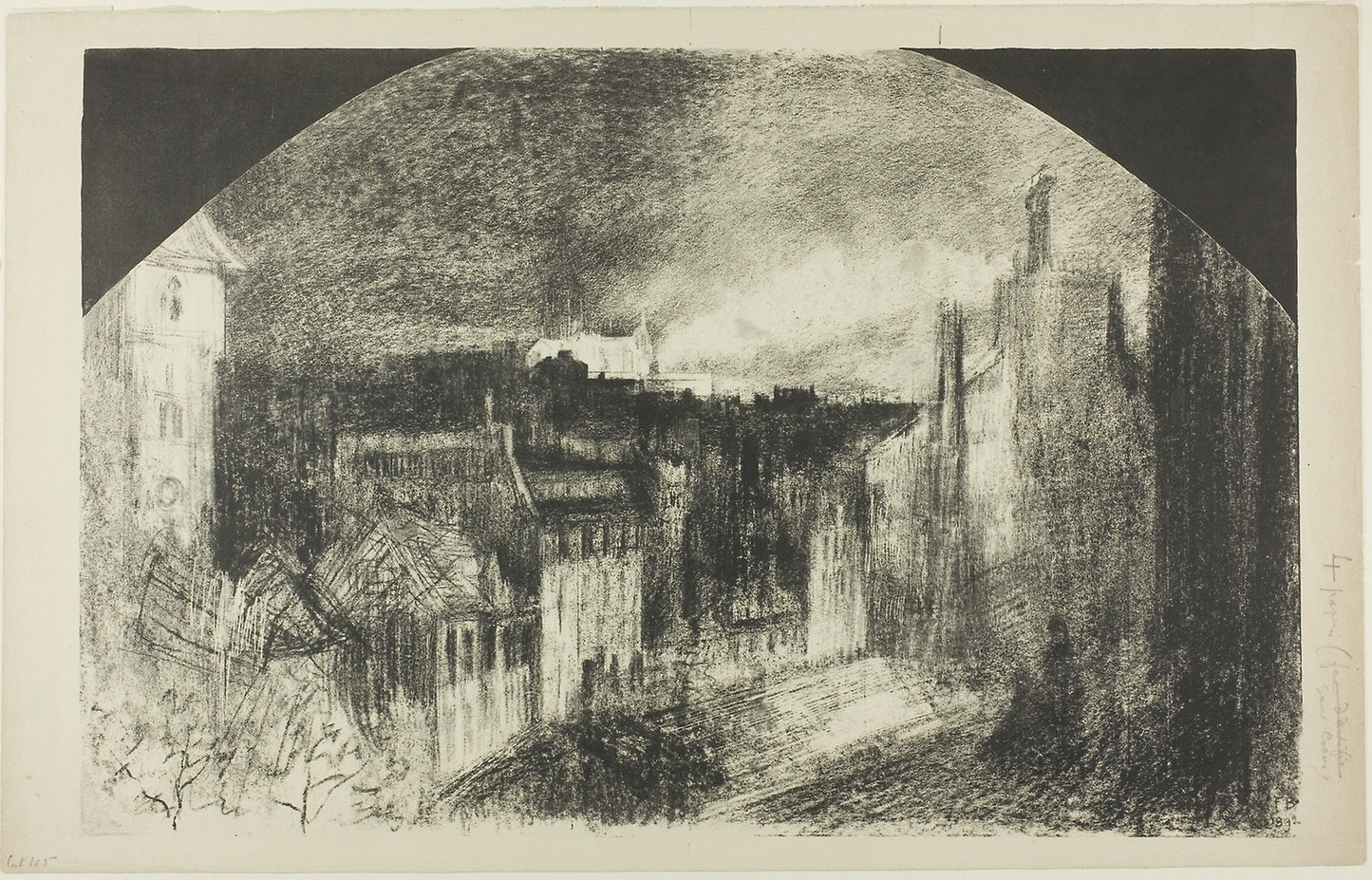 Bastille Day in Montmartre - Félix Hilaire Buhot, Poster Print Wall Art