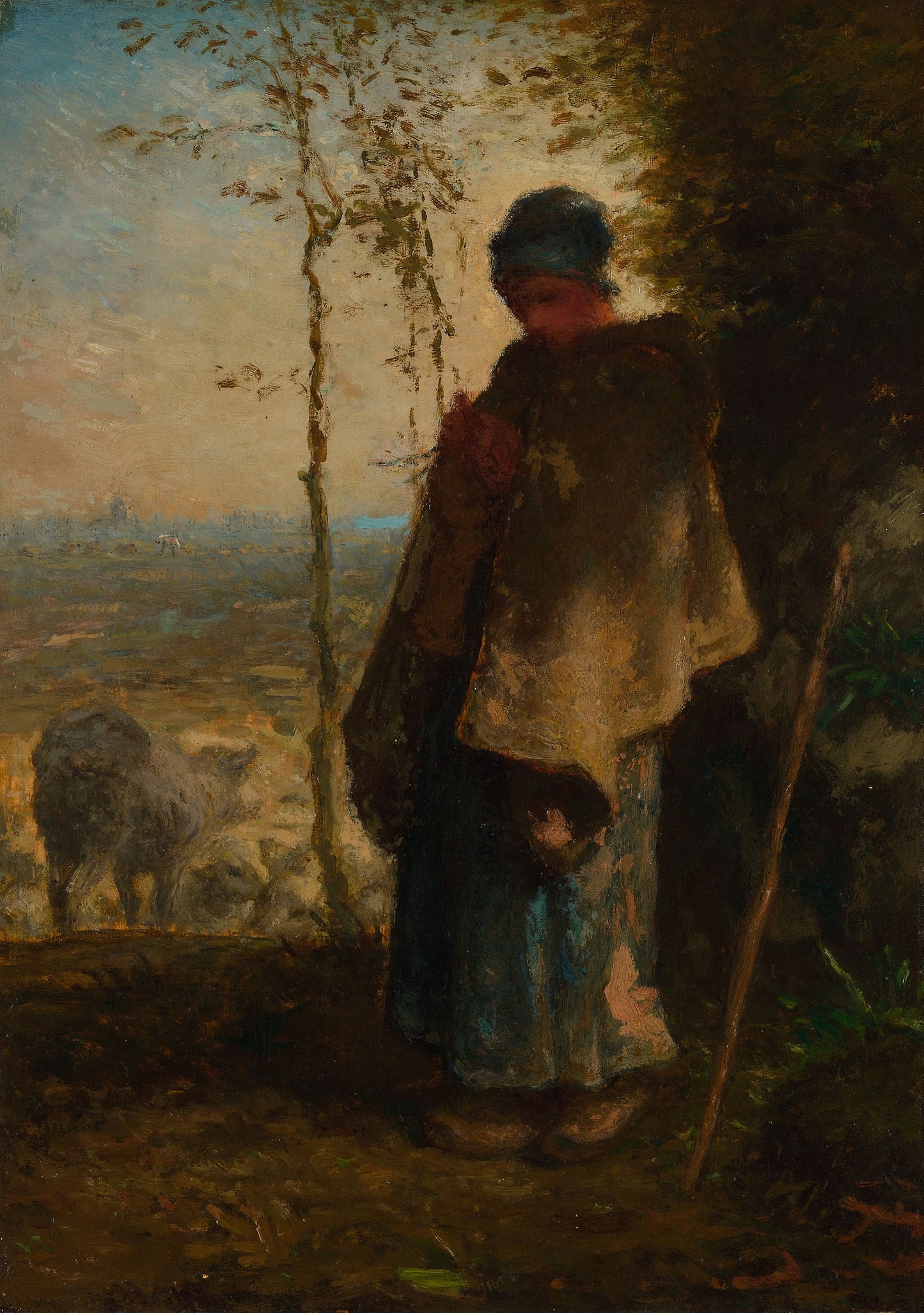The Little Shepherdess - Jean-François Millet, Poster Print Wall Art