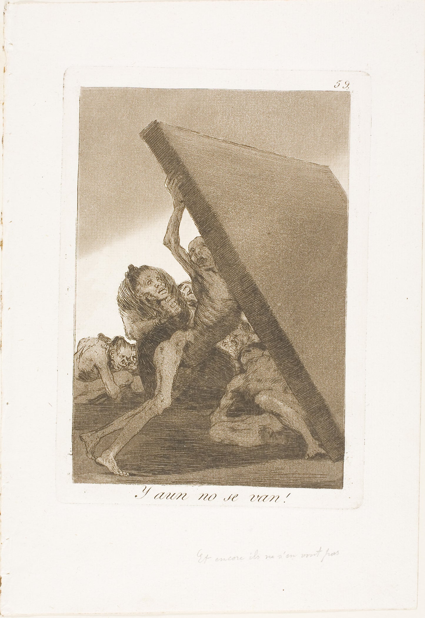And Still They Don't Go!, plate 59 from Los Caprichos - Francisco José de Goya y Lucientes, Poster Print Wall Art