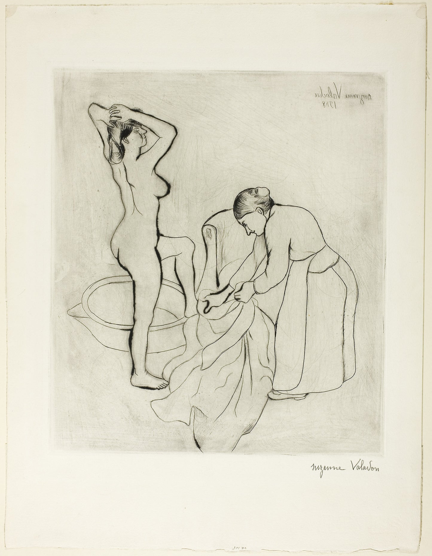 Woman with Large Breasts and Old Woman - Suzanne Valadon, Poster Print Wall Art