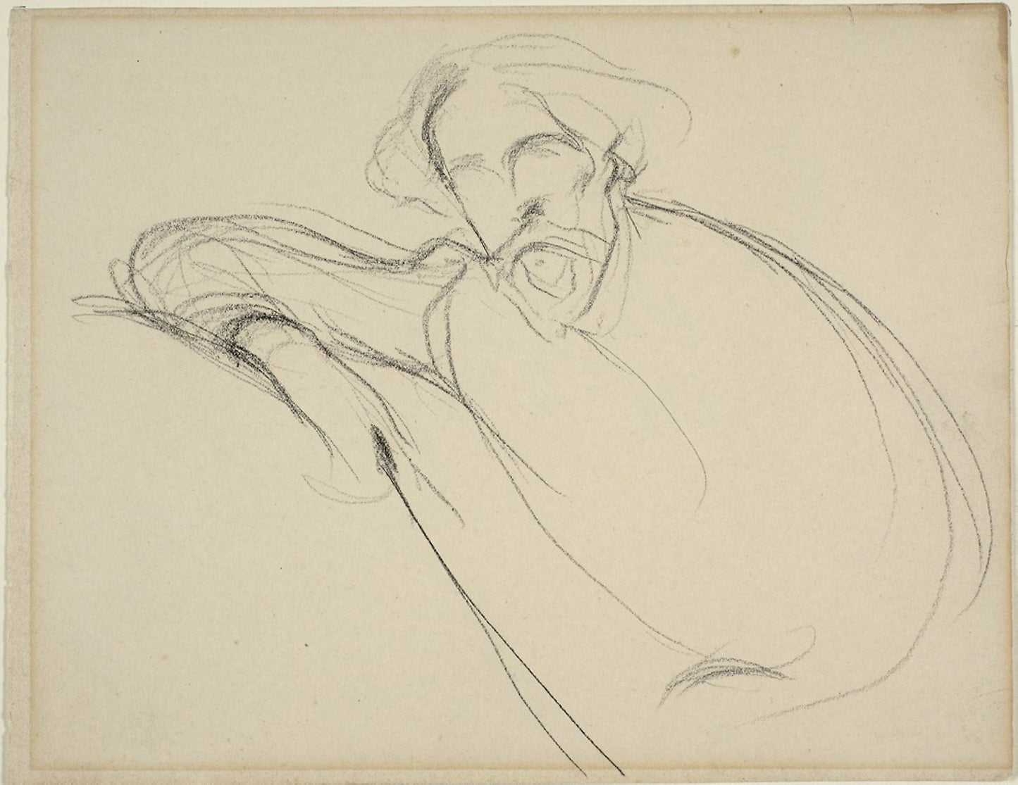 Study of Alphonse Daudet - Eugène Carrière, Poster Print Wall Art