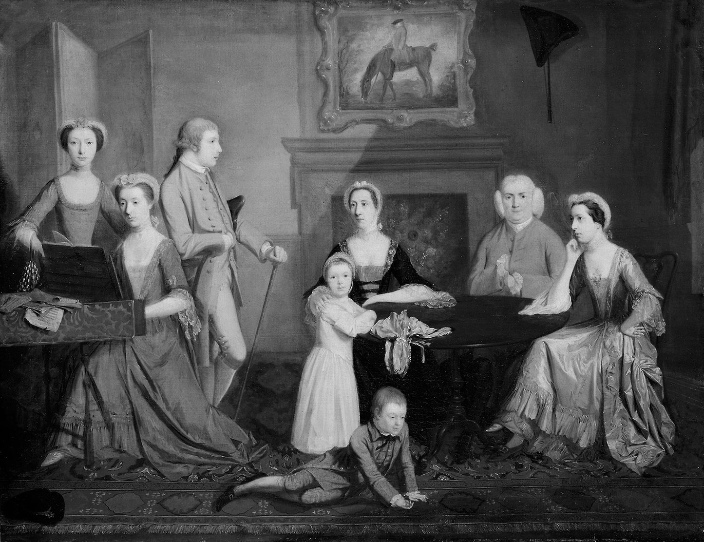 Family in a Room - British, Poster Print Wall Art