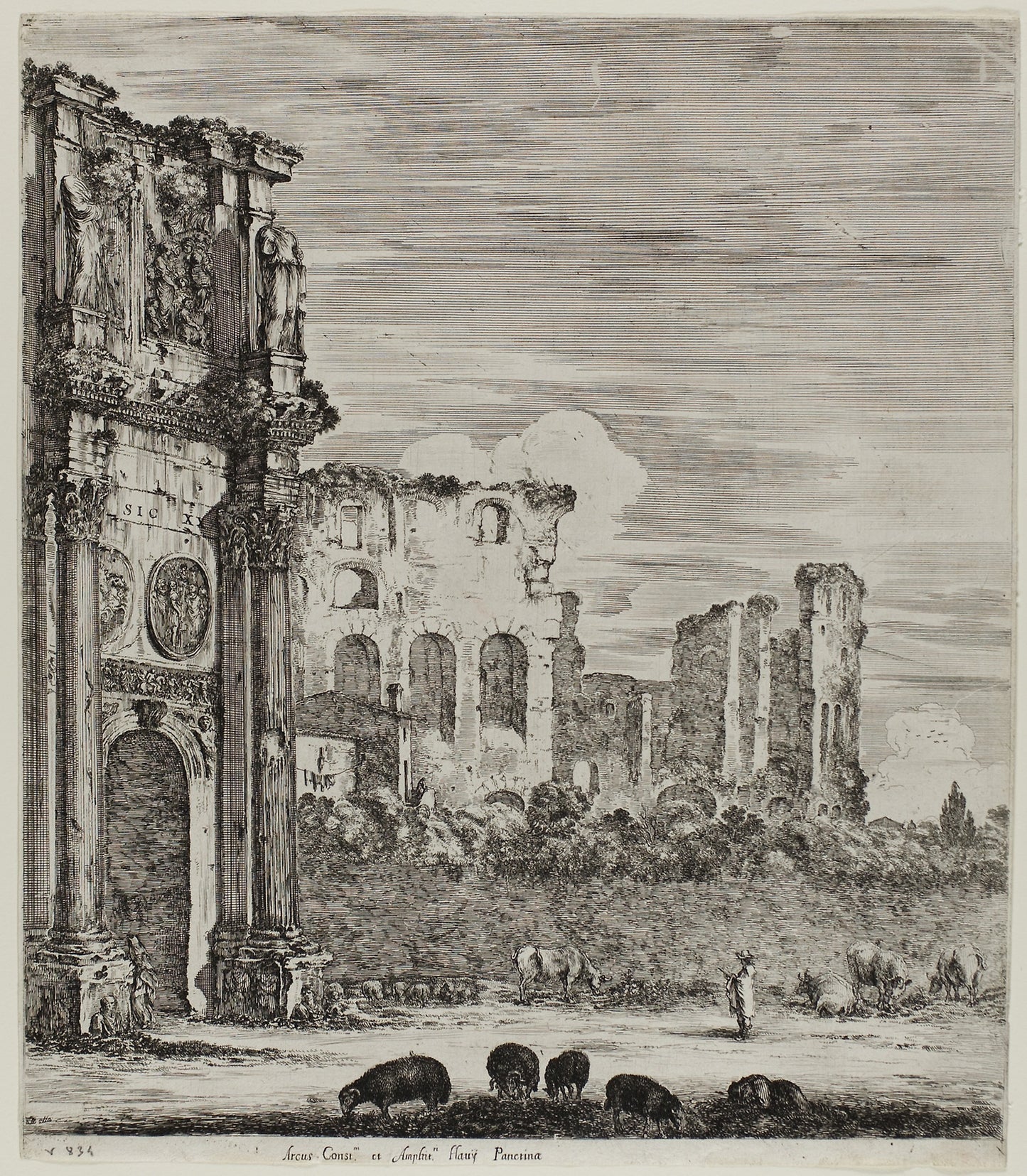 The Arch of Constantine - Stefano della Bella, Poster Print Wall Art
