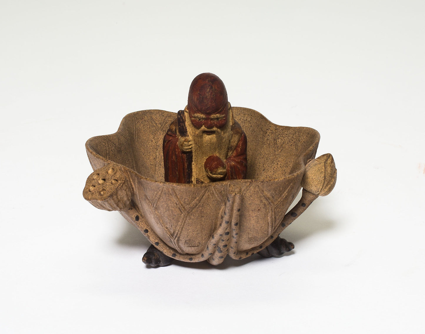 Cup in the Shape of a Lotus Flower with a Figure of an Immortal - China, Poster Print Wall Art
