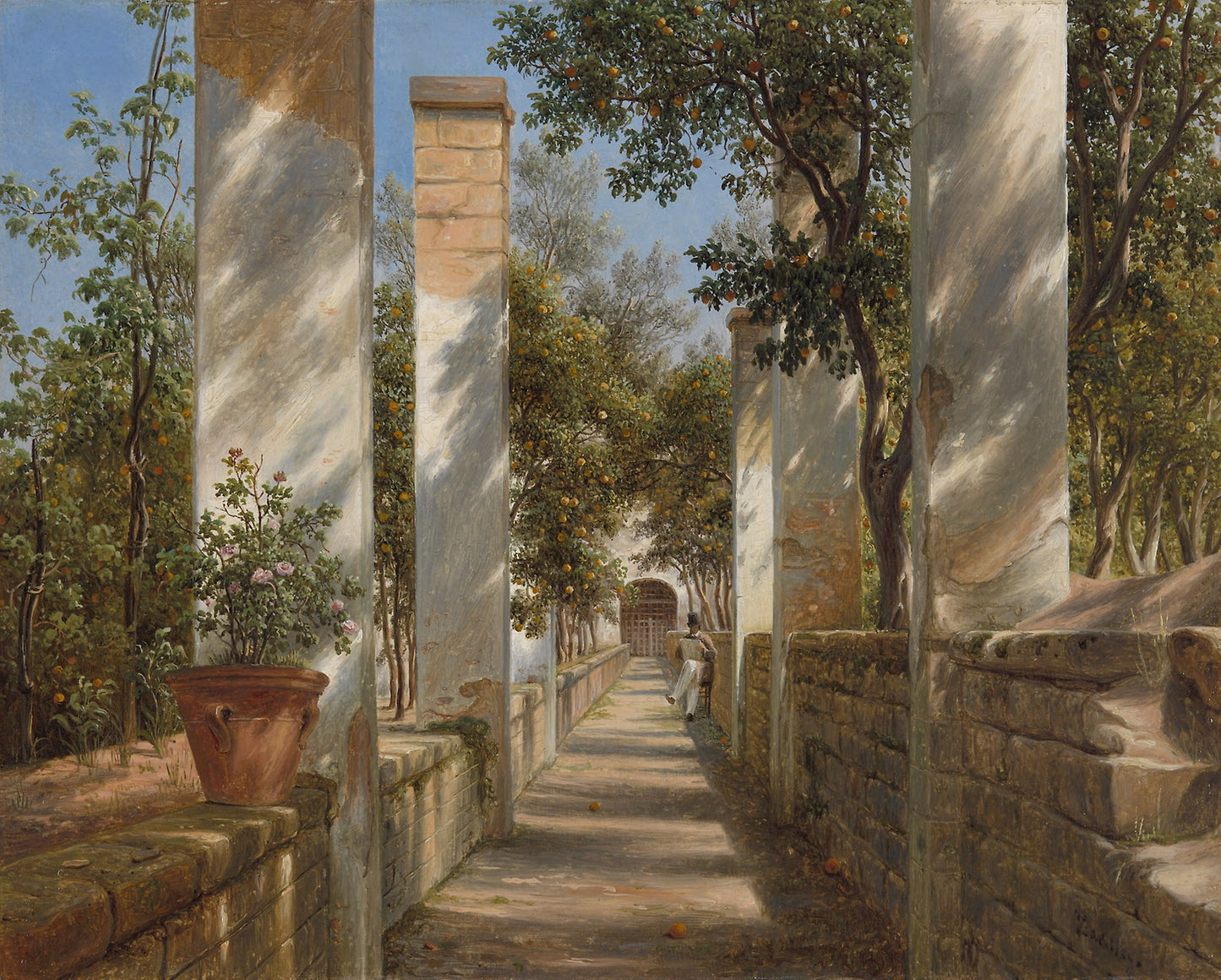 Pergola with Oranges - Thomas Fearnley, Poster Print Wall Art