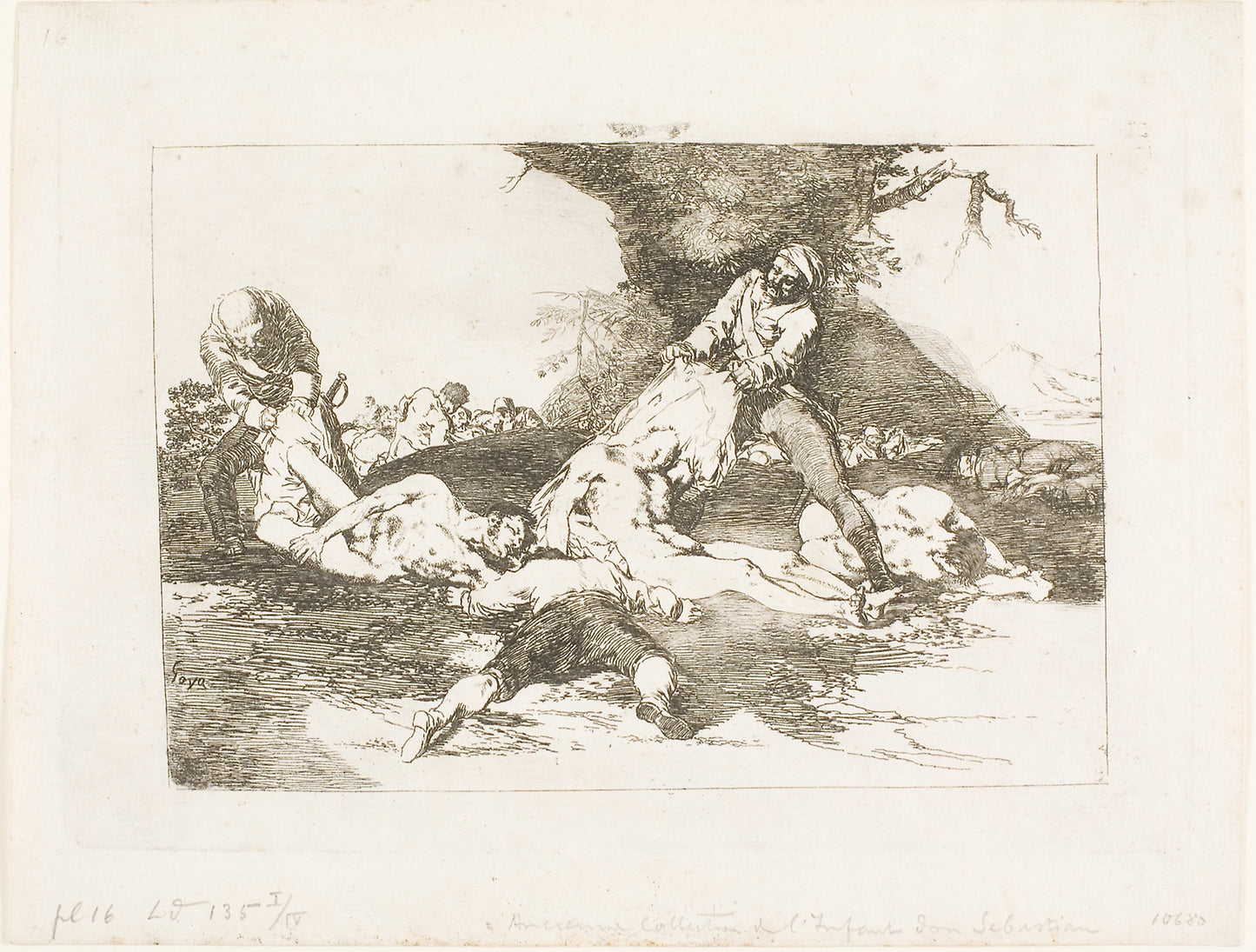 They Make Use of Them, plate 16 from The Disasters of War - Francisco José de Goya y Lucientes, Poster Print Wall Art
