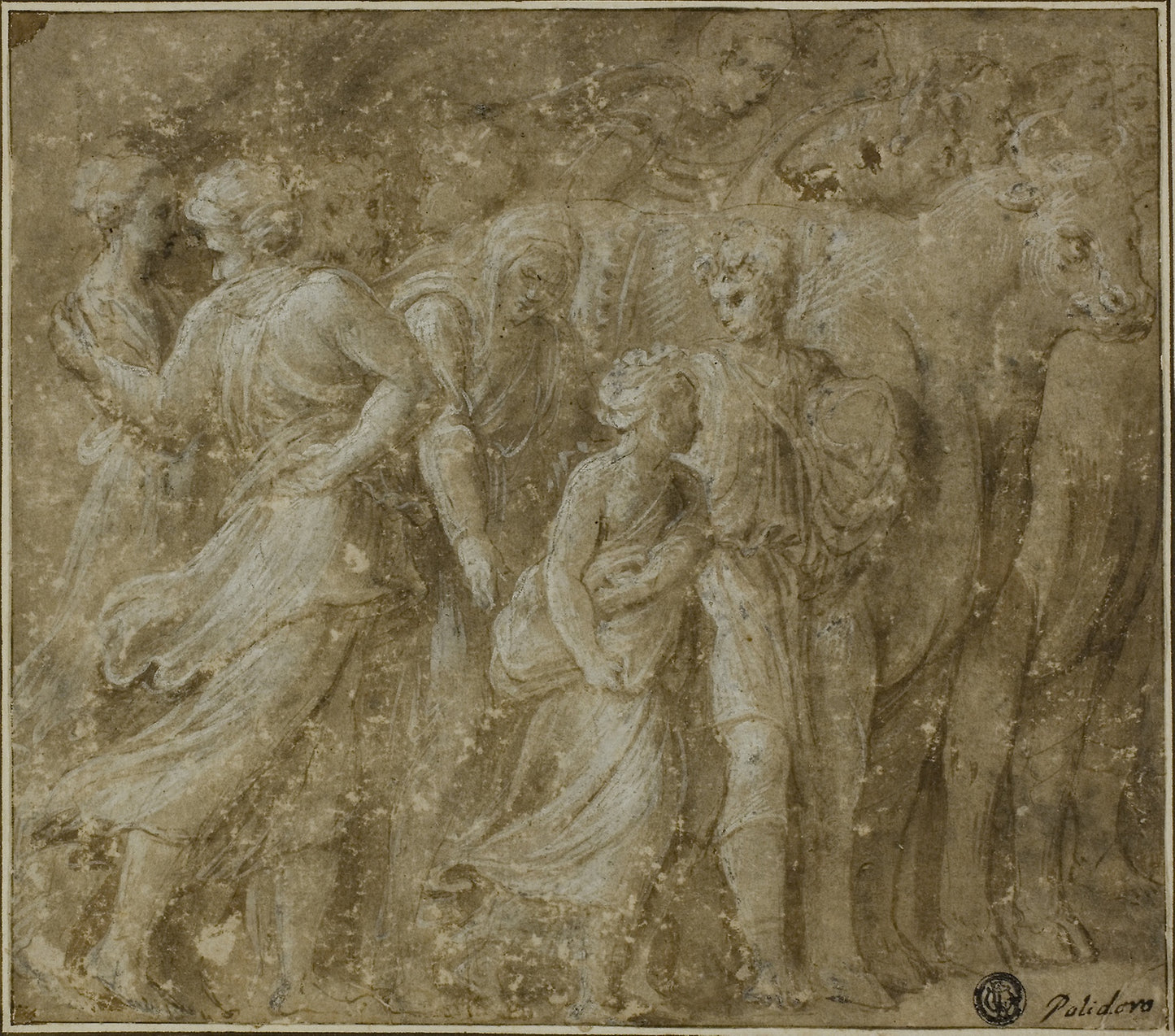 Procession of Figures and Oxen - Biagio Pupini, called dalle Lame, Poster Print Wall Art