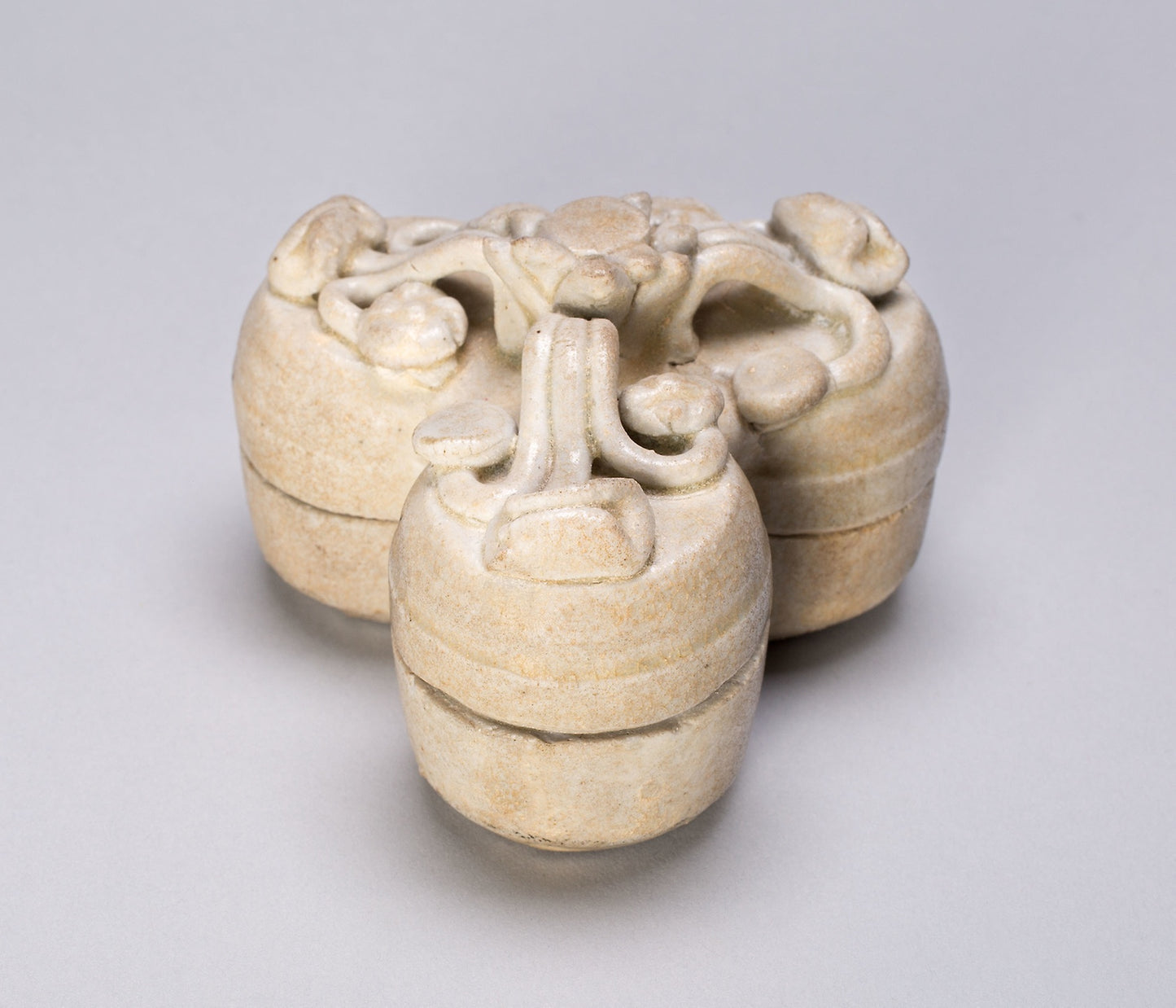Triple Covered Box with Branches of Floral Heads - China, Poster Print Wall Art