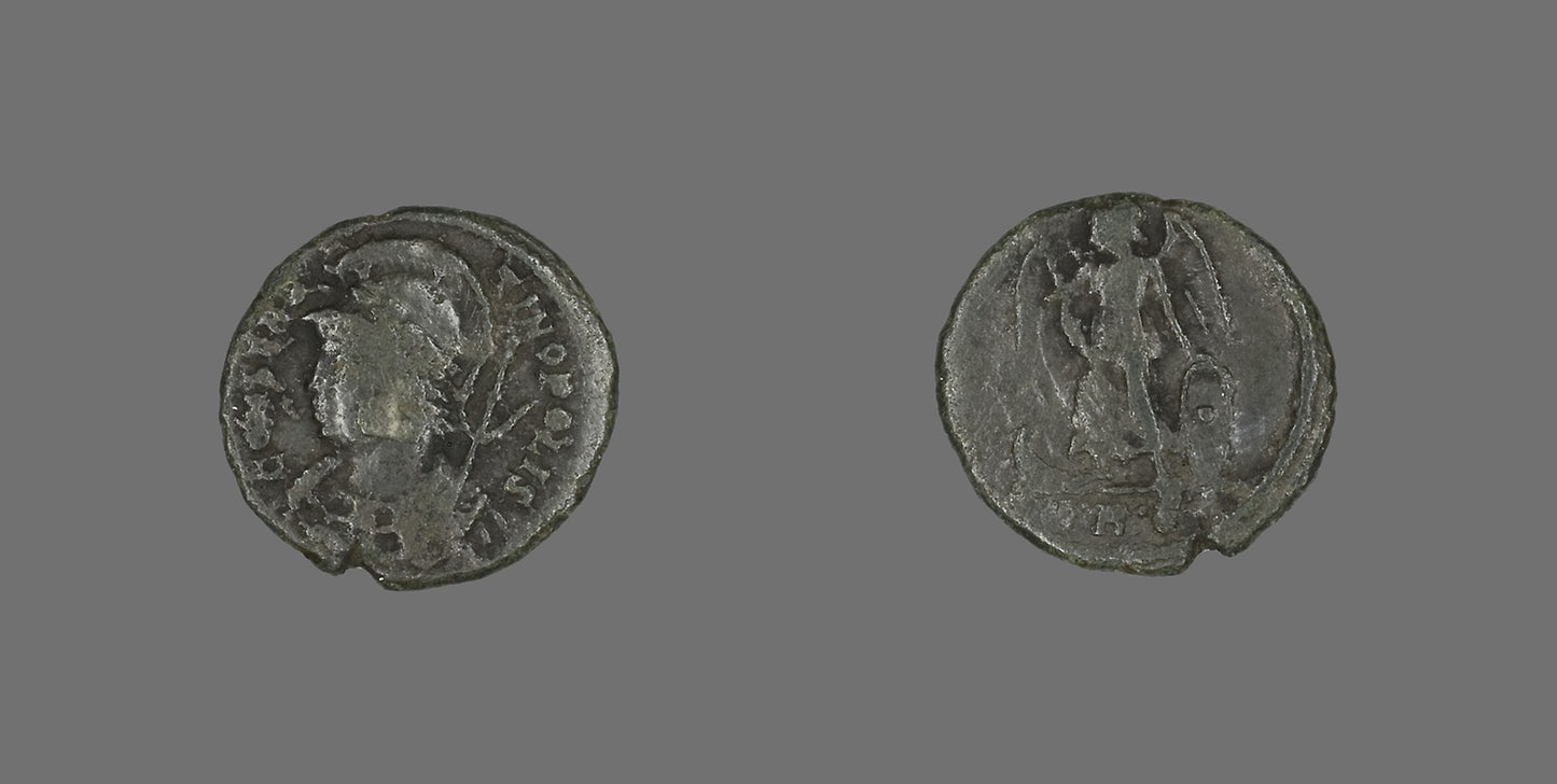 Coin Depicting Constantinople - Roman, minted in Constantinople, Poster Print Wall Art