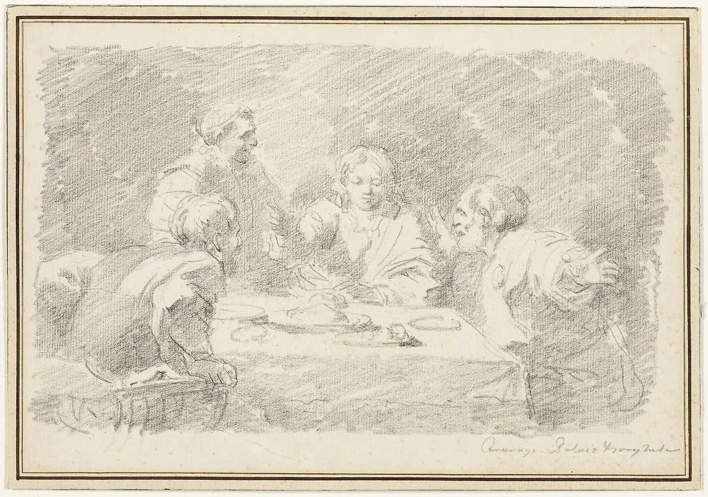 The Supper at Emmaus - Jean Honoré Fragonard (French, 1732-1806), Poster Print Wall Art