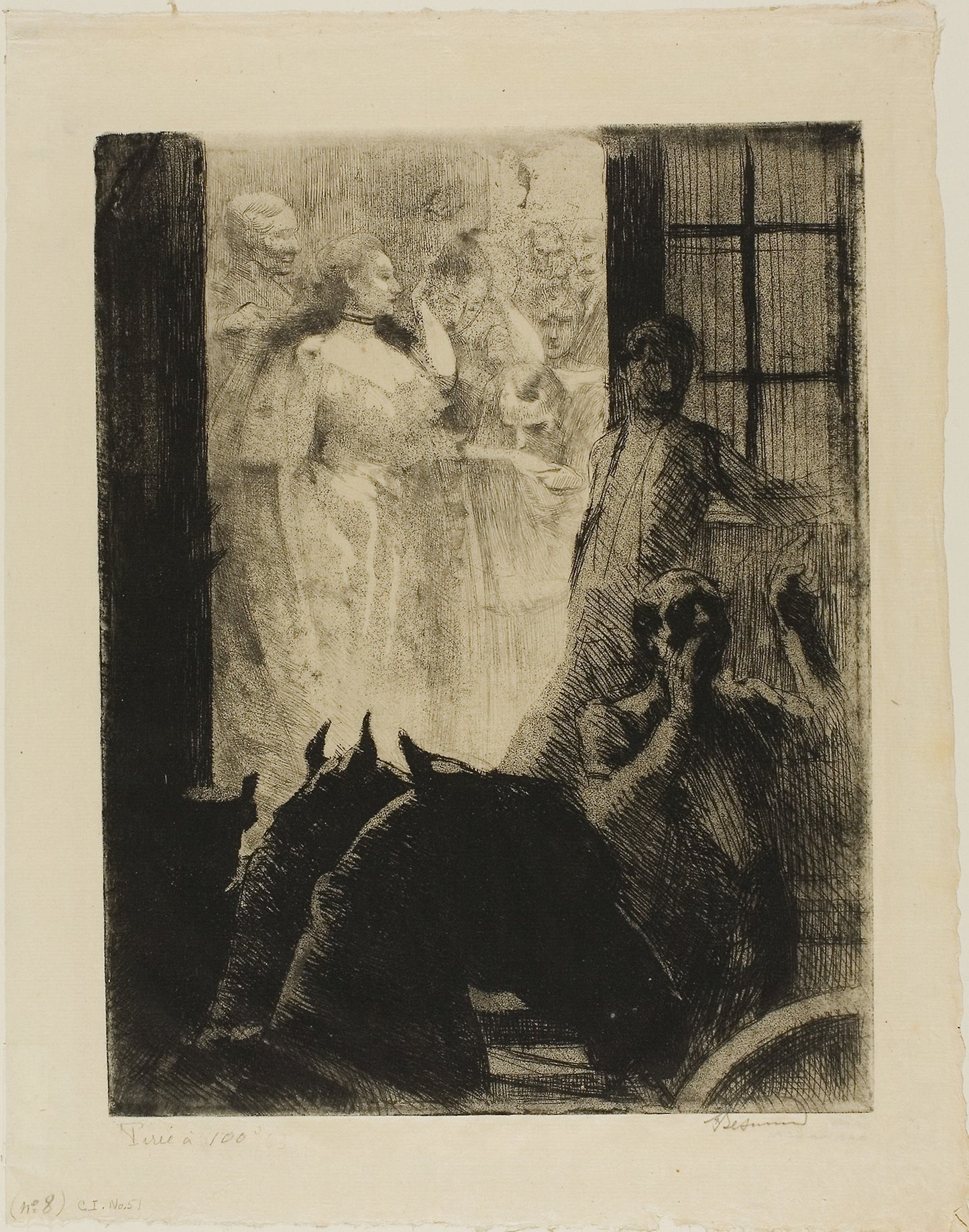 Social Success, plate seven from Woman - Albert Besnard, Poster Print Wall Art
