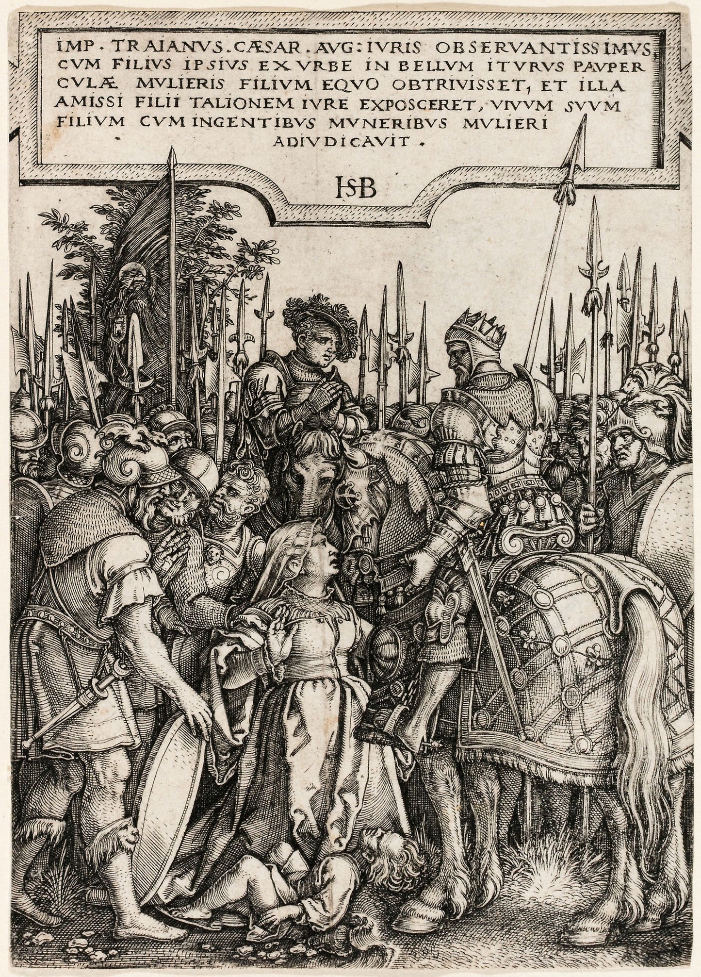 Trajan's Justice - Sebald Beham, Poster Print Wall Art