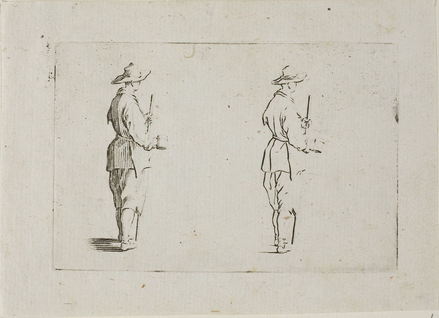 The Peasant Holding a Goblet, from The Caprices - Jacques Callot, Poster Print Wall Art