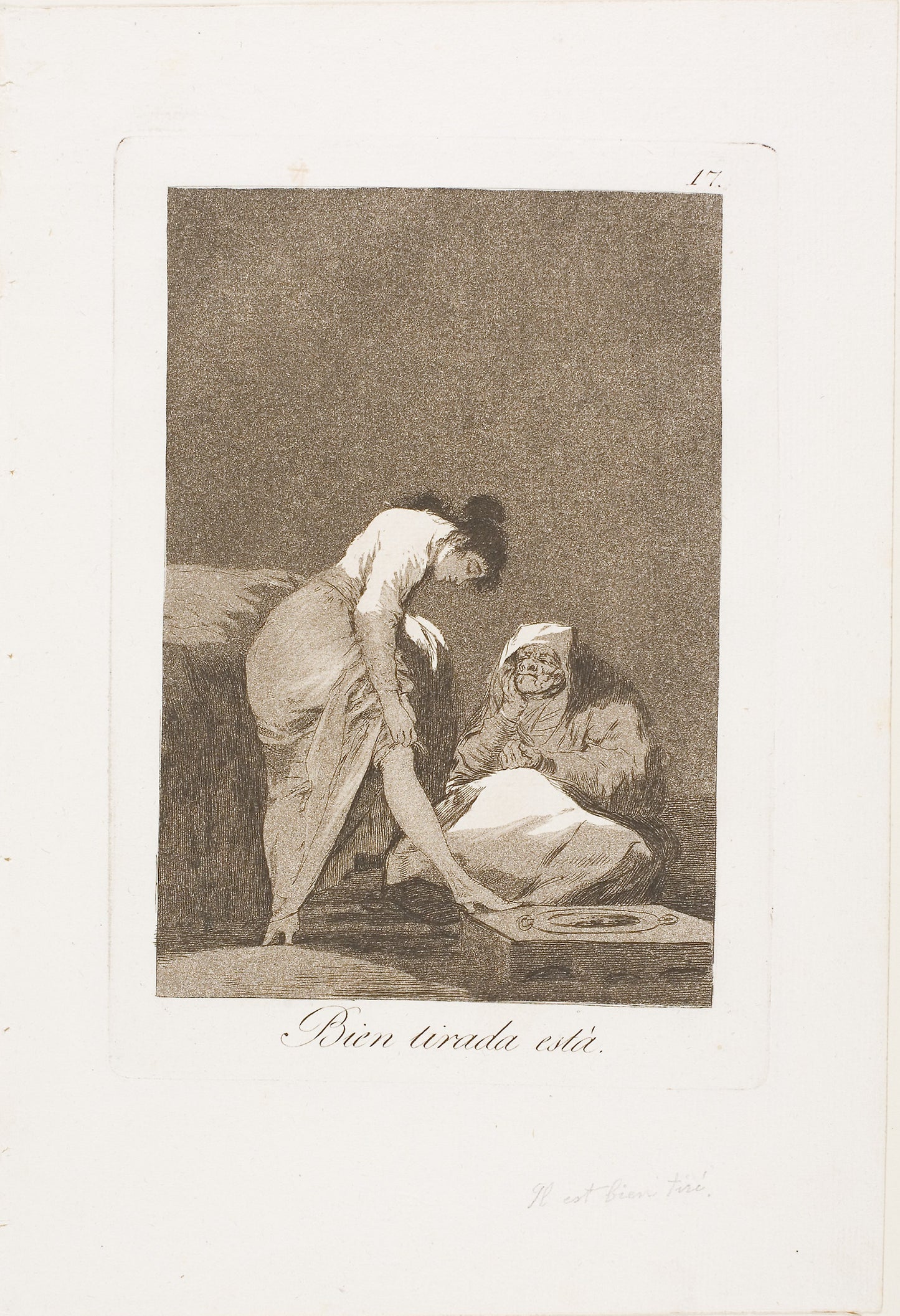 It is Nicely Stretched, plate 17 from Los Caprichos - Francisco José de Goya y Lucientes, Poster Print Wall Art