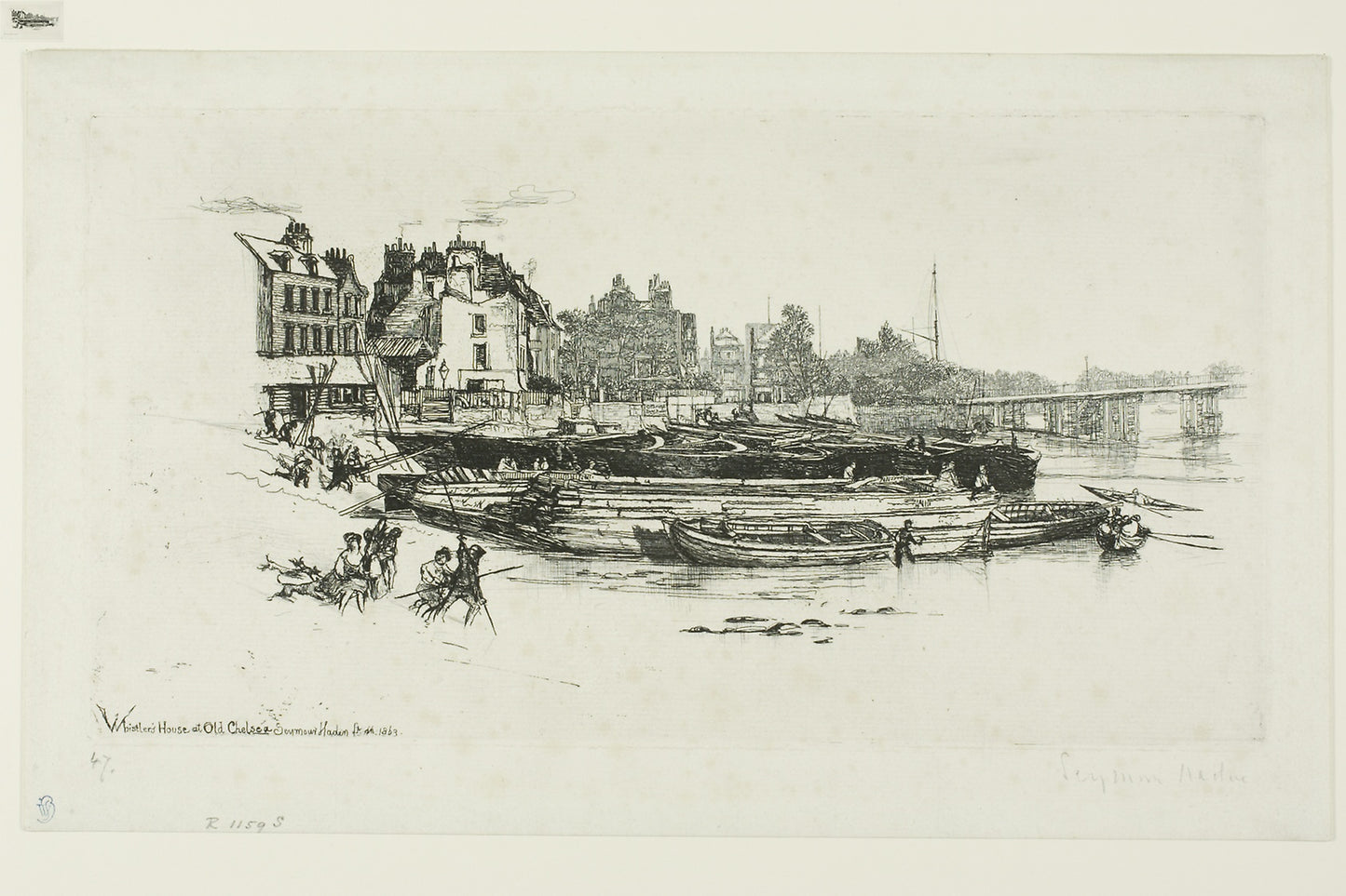 Whistler's House, Chelsea - Francis Seymour Haden, Poster Print Wall Art