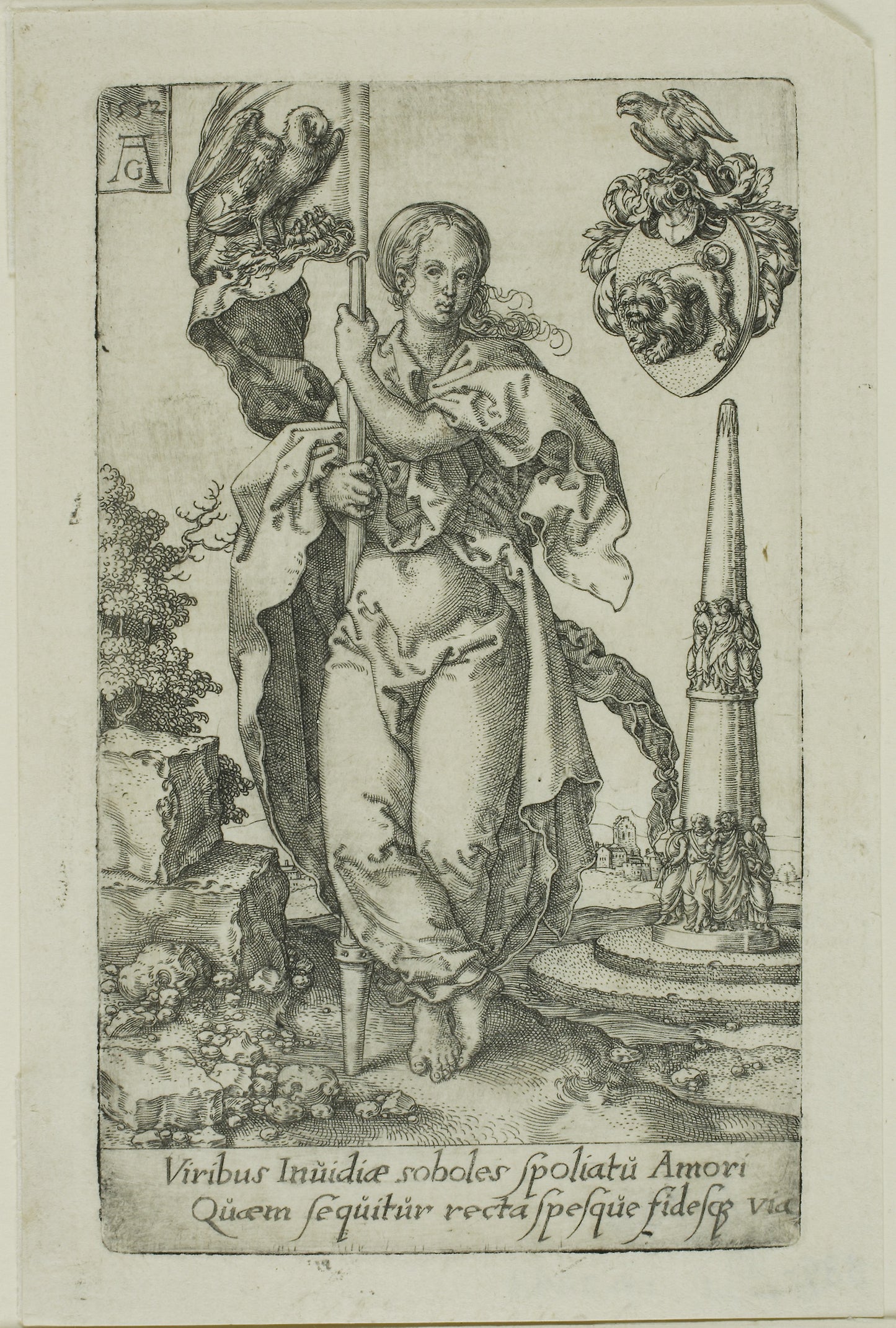 Charity, from the Virtues - Heinrich Aldegrever, Poster Print Wall Art