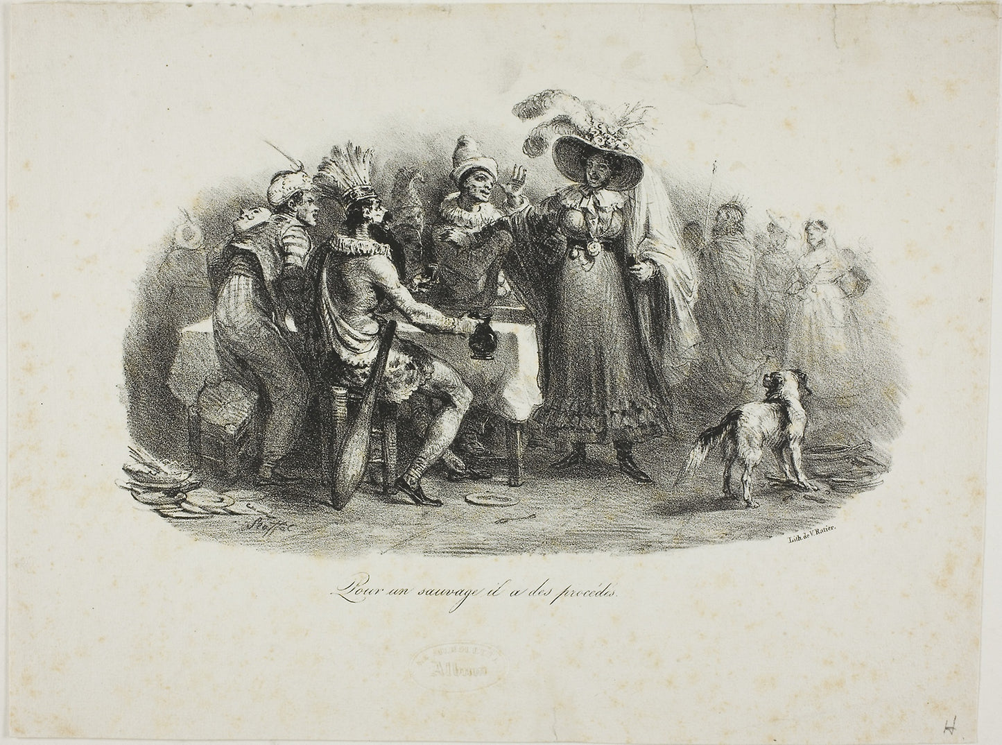 He Behaves for a Savage - Denis Auguste Marie Raffet (French, 1804-1860), Poster Print Wall Art