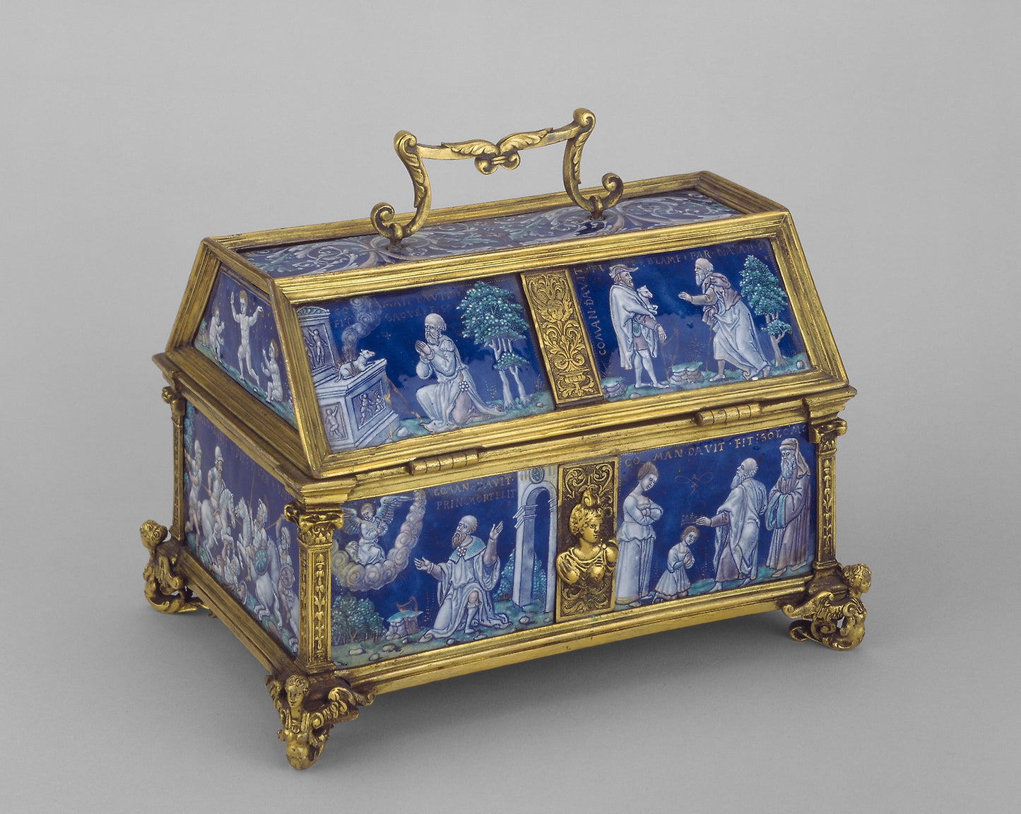 Casket with Scenes of David and Solomon - Attributed to the workshop of Pierre Reymond, Poster Print Wall Art