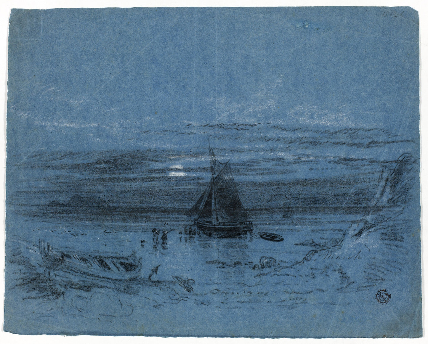 Moonlight on Bay - B. Murch, Poster Print Wall Art