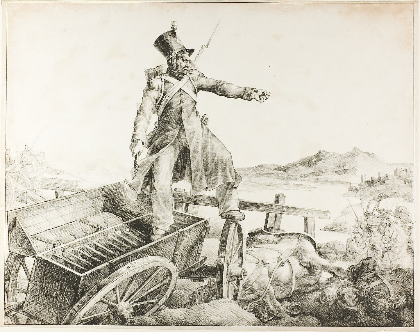 The Artillery Caisson - Jean Louis André Théodore Géricault, Poster Print Wall Art