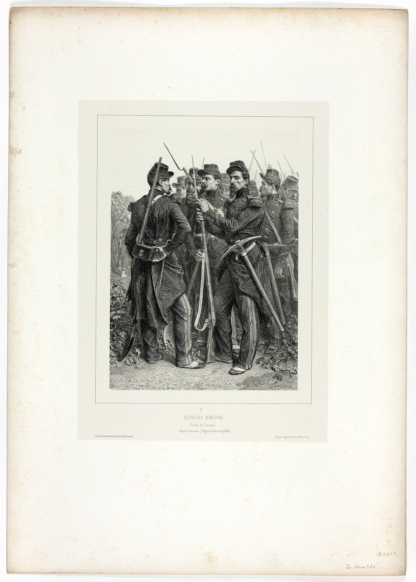 Sappers, from Souvenirs d’Italie - Expédition de Rome - Denis Auguste Marie Raffet (French, 1804-1860), Poster Print Wall Art