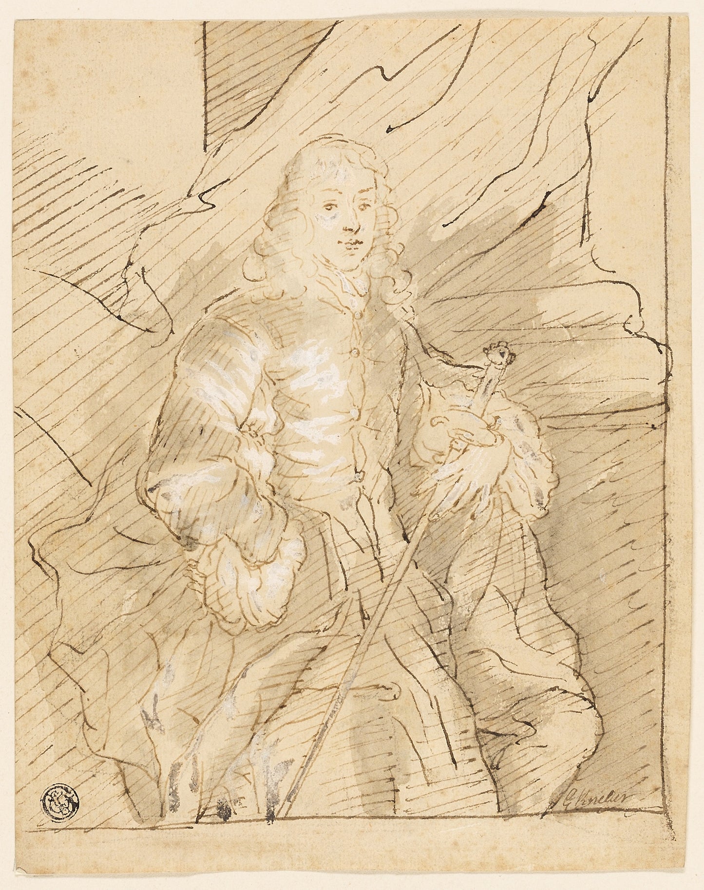 Earl of Mountrath - Attributed to Godfrey Kneller (English, born Germany, 1646-1723), Poster Print Wall Art