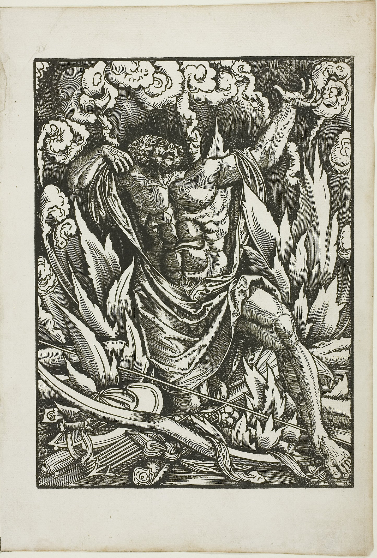 The Labors of Hercules - Hercules on the Pyre - Gabriel Salmon, Poster Print Wall Art