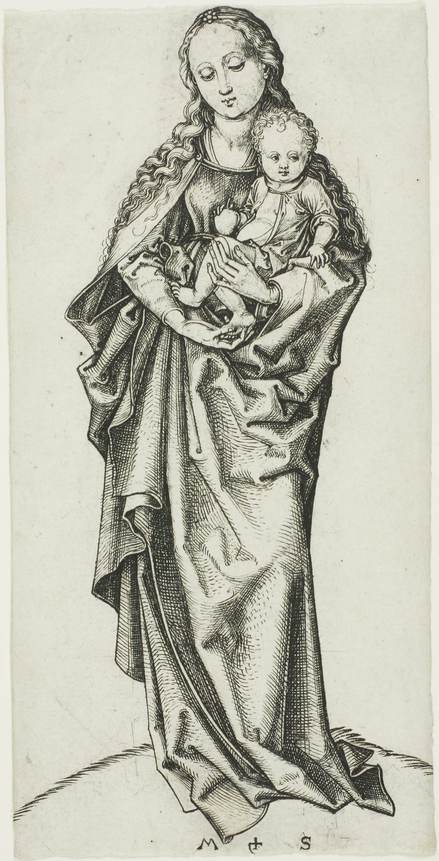 The Madonna and Child with an Apple - Martin Schongauer, Poster Print Wall Art
