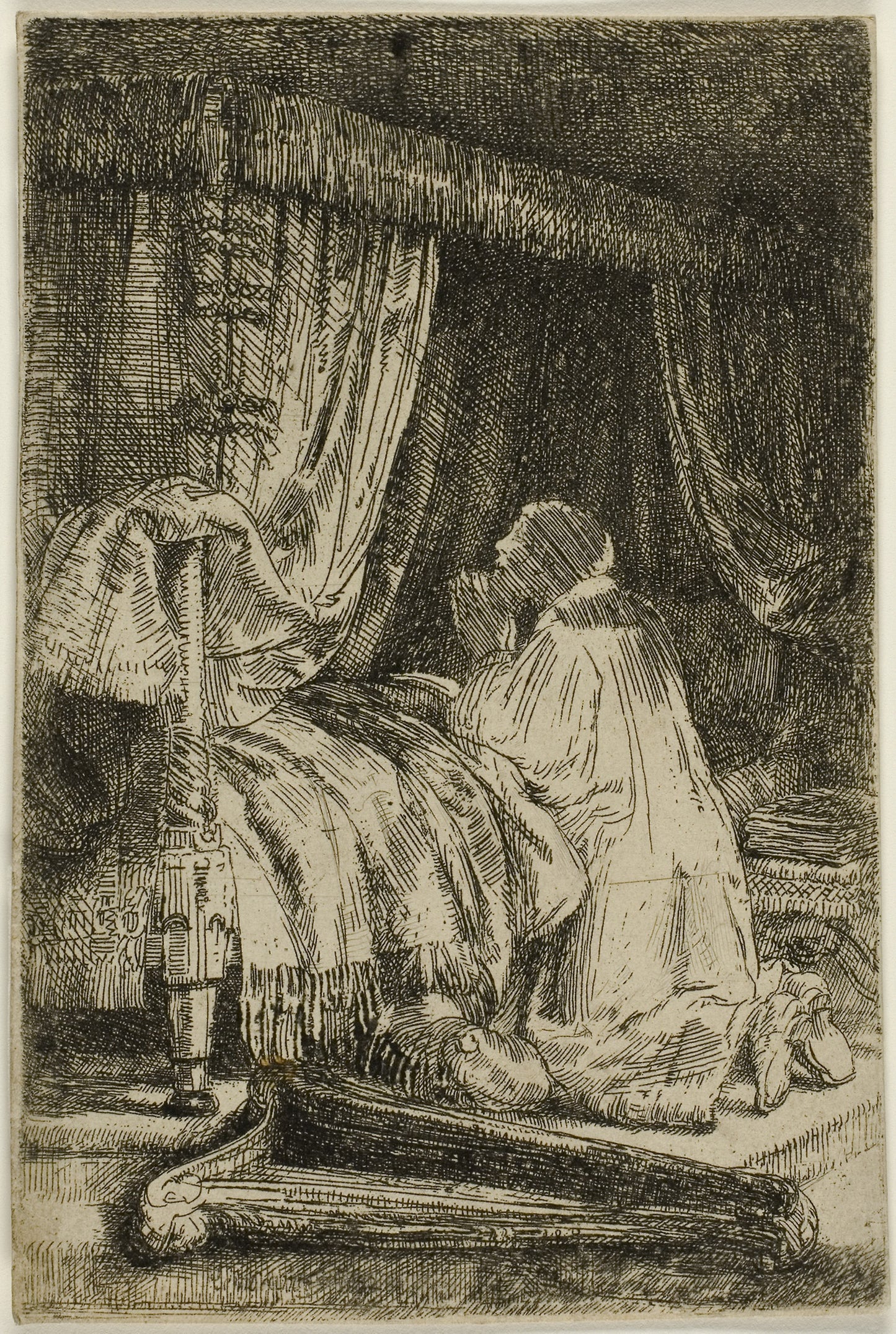 David in Prayer - Rembrandt van Rijn, Poster Print Wall Art