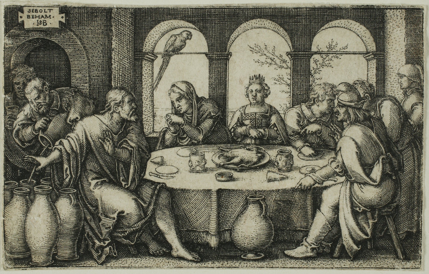 The Wedding at Canaan - Sebald Beham, Poster Print Wall Art