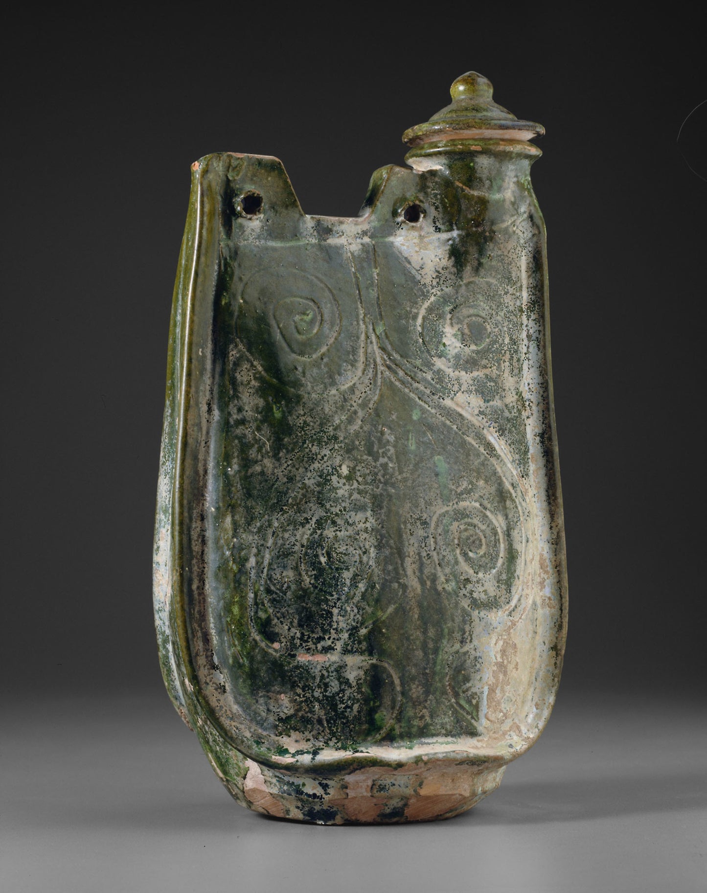 Covered Pilgrim Flask with Scrolls - China, Poster Print Wall Art