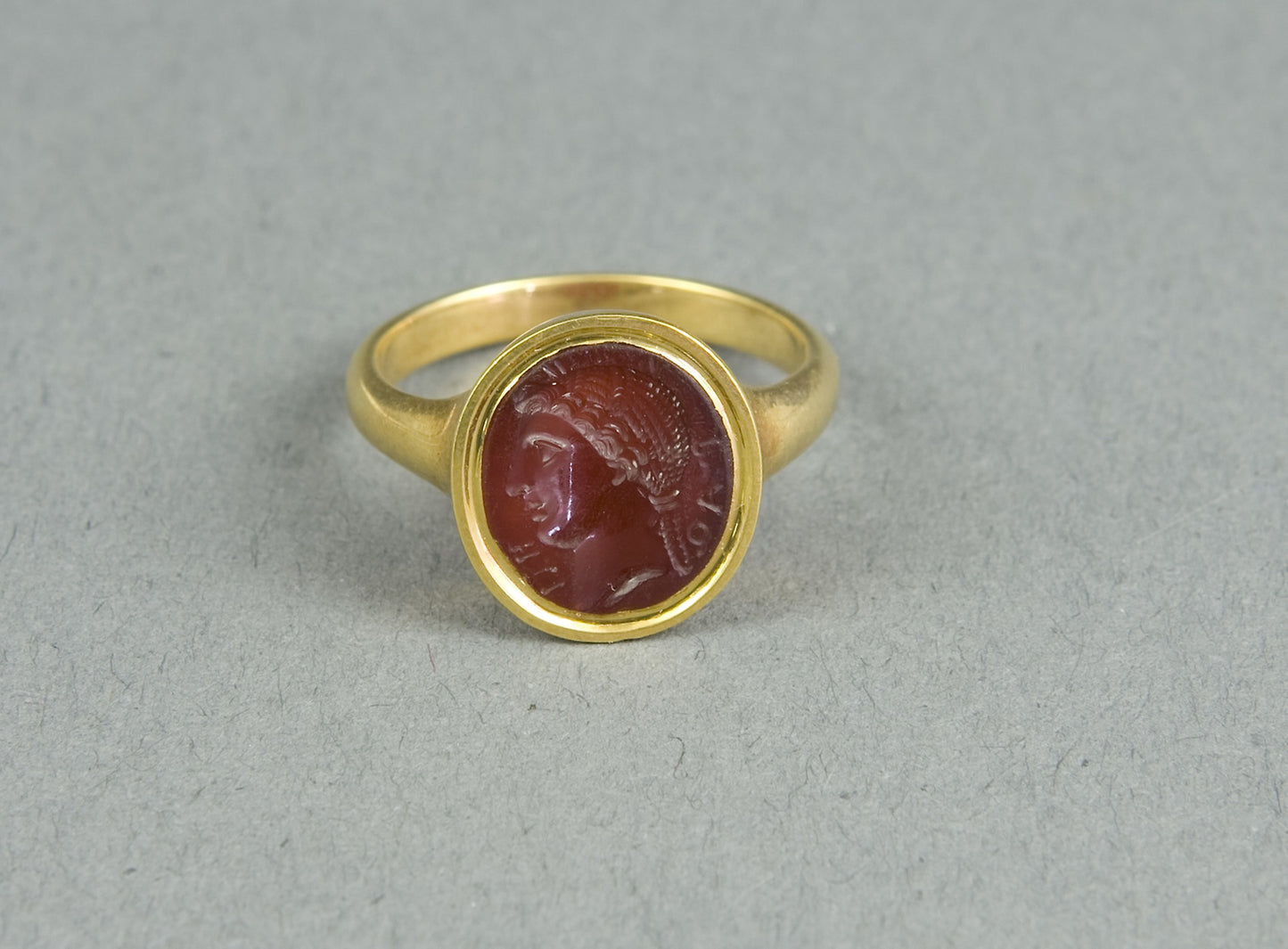 Finger Ring with Intaglio Depicting the Head of a Woman - Roman, Poster Print Wall Art