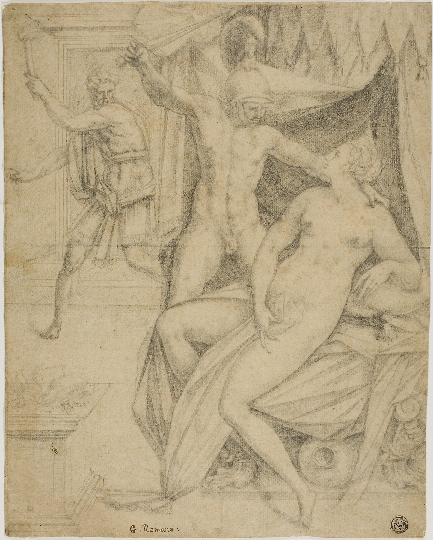 Tarquin and Lucretia - School of Fontainebleau, Poster Print Wall Art