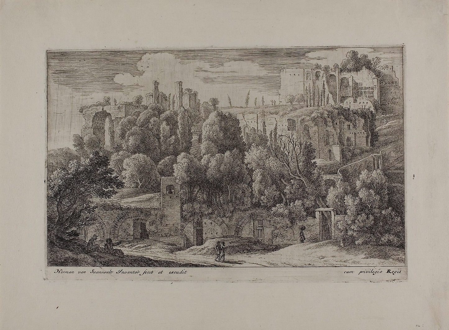 Antique Ruins of an Amphitheater - Herman van Swanevelt, Poster Print Wall Art