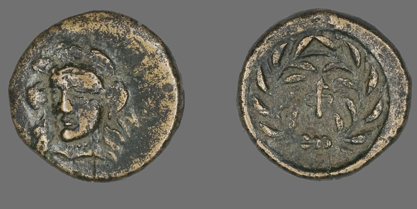 Coin Depicting the Goddess Athena - Greek, minted in Phocis, Poster Print Wall Art