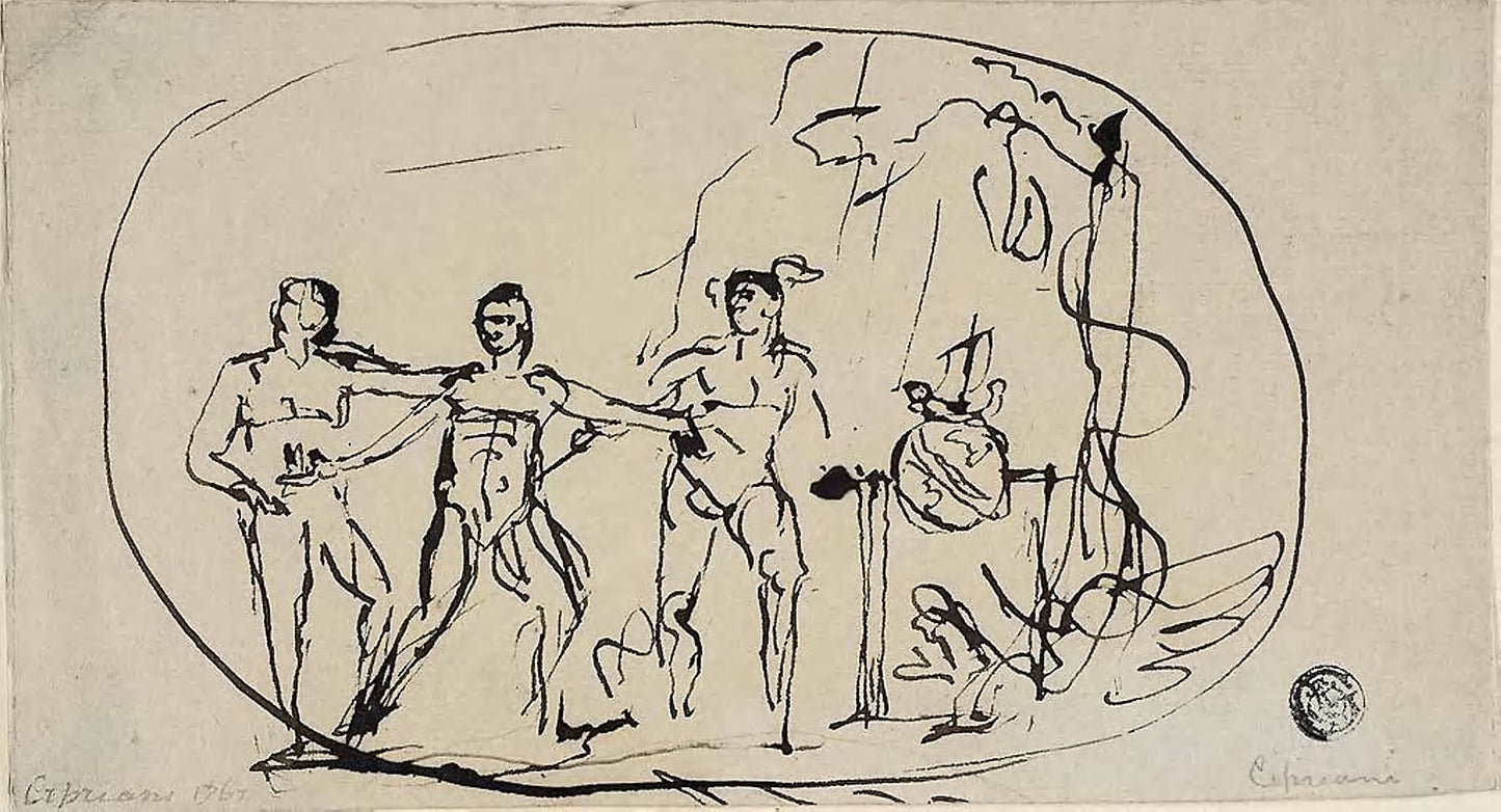 Three Figures - Giovanni Battista Cipriani, Poster Print Wall Art