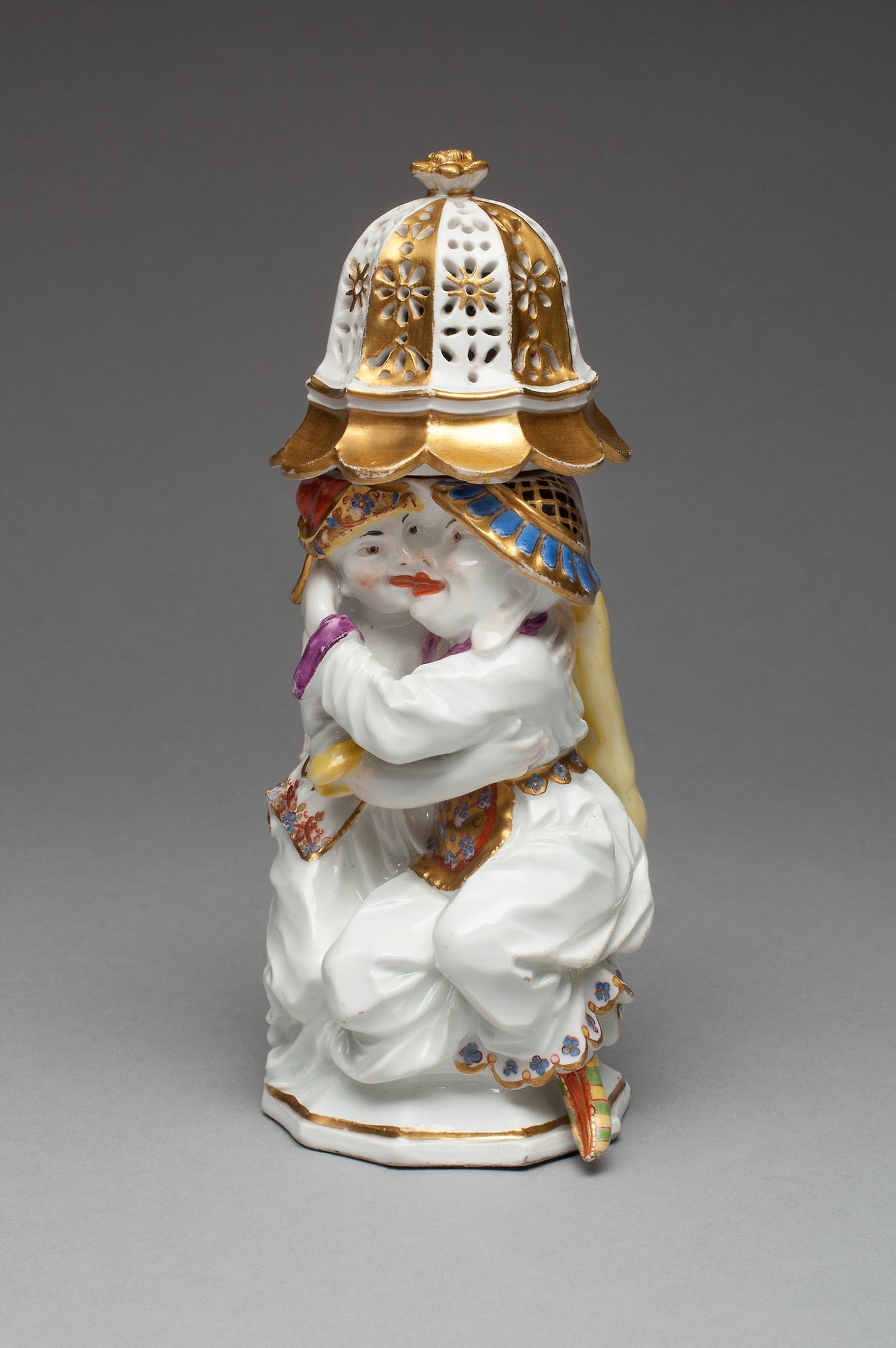 Sugar Caster with Cover (one of a pair) - Meissen Porcelain Factory, Poster Print Wall Art