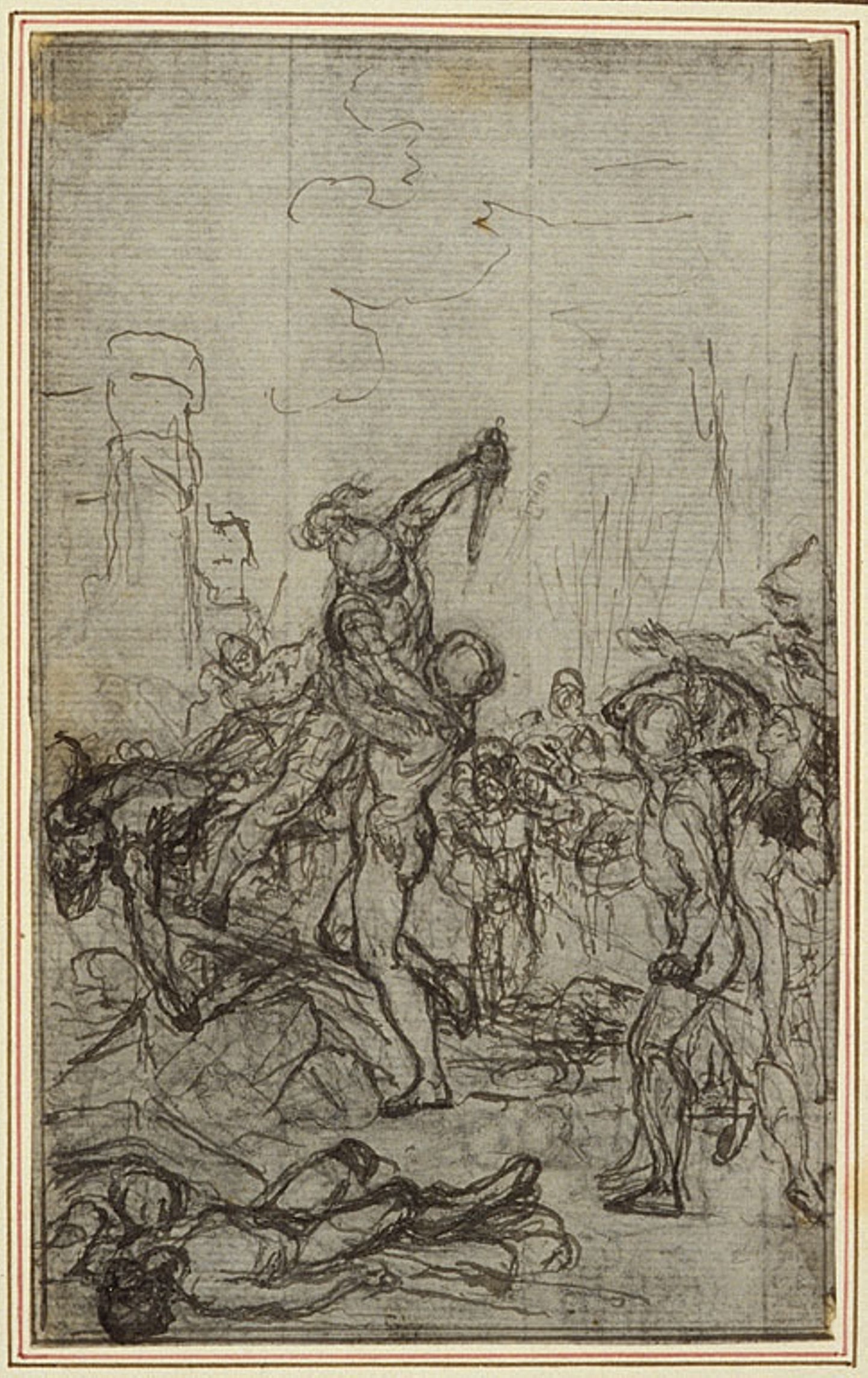 Study for Lucain's "La Pharsale", Canto IV - Hubert François Gravelot, Poster Print Wall Art