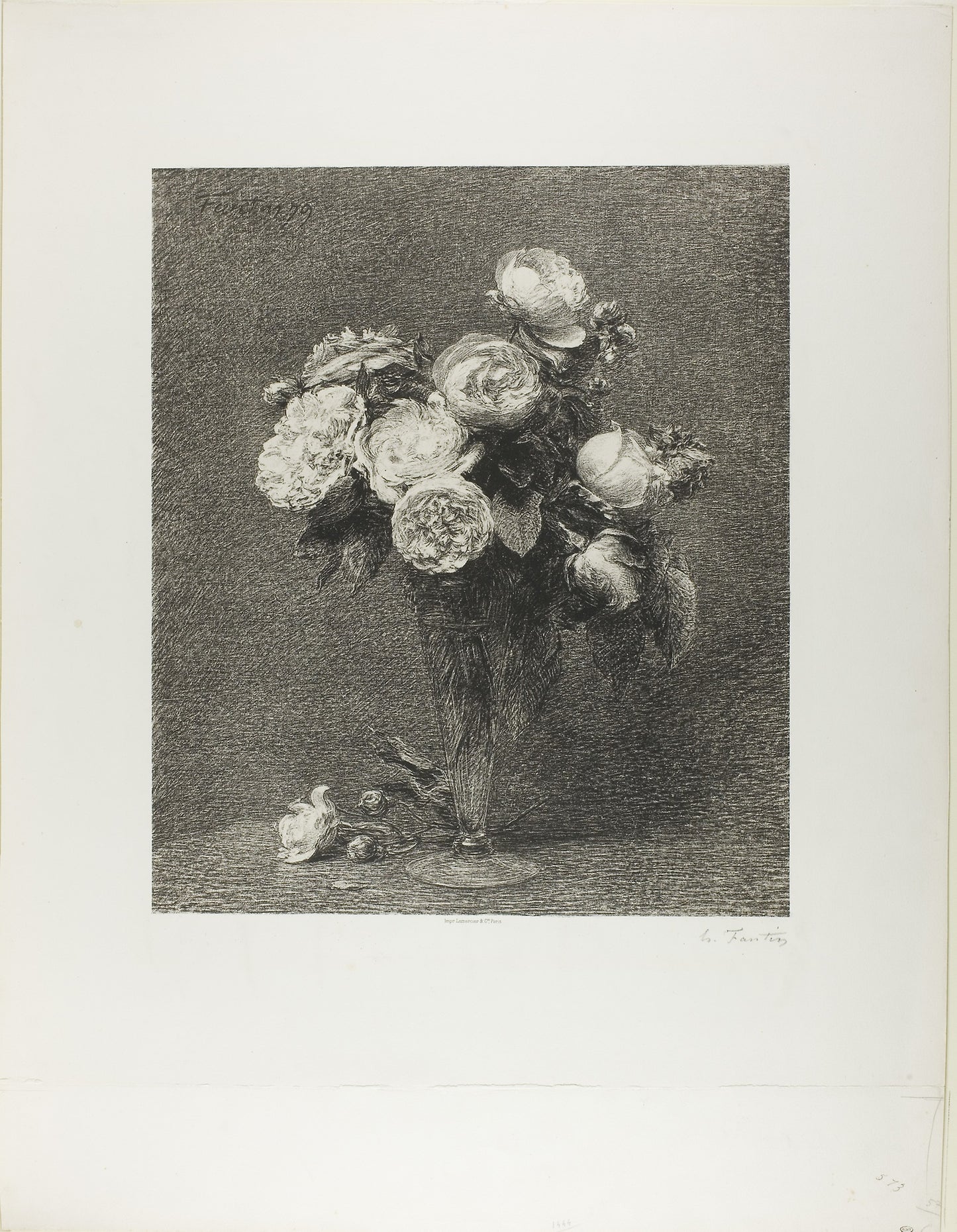 Bouquet of Roses - Henri Fantin-Latour, Poster Print Wall Art